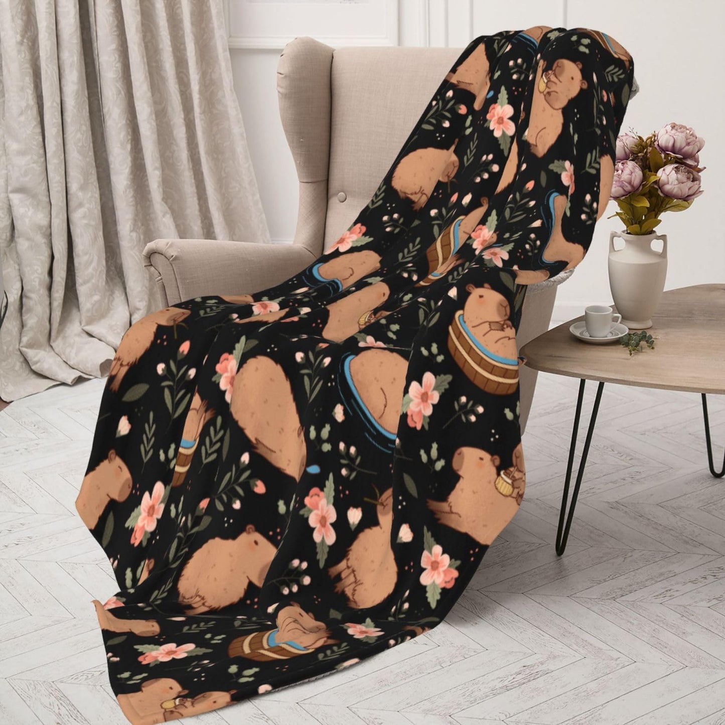 Cute Pattern Soft Fleece Blanket - Cozy and Cute Animal Design for Bed, Couch, or Gift 50"x40"