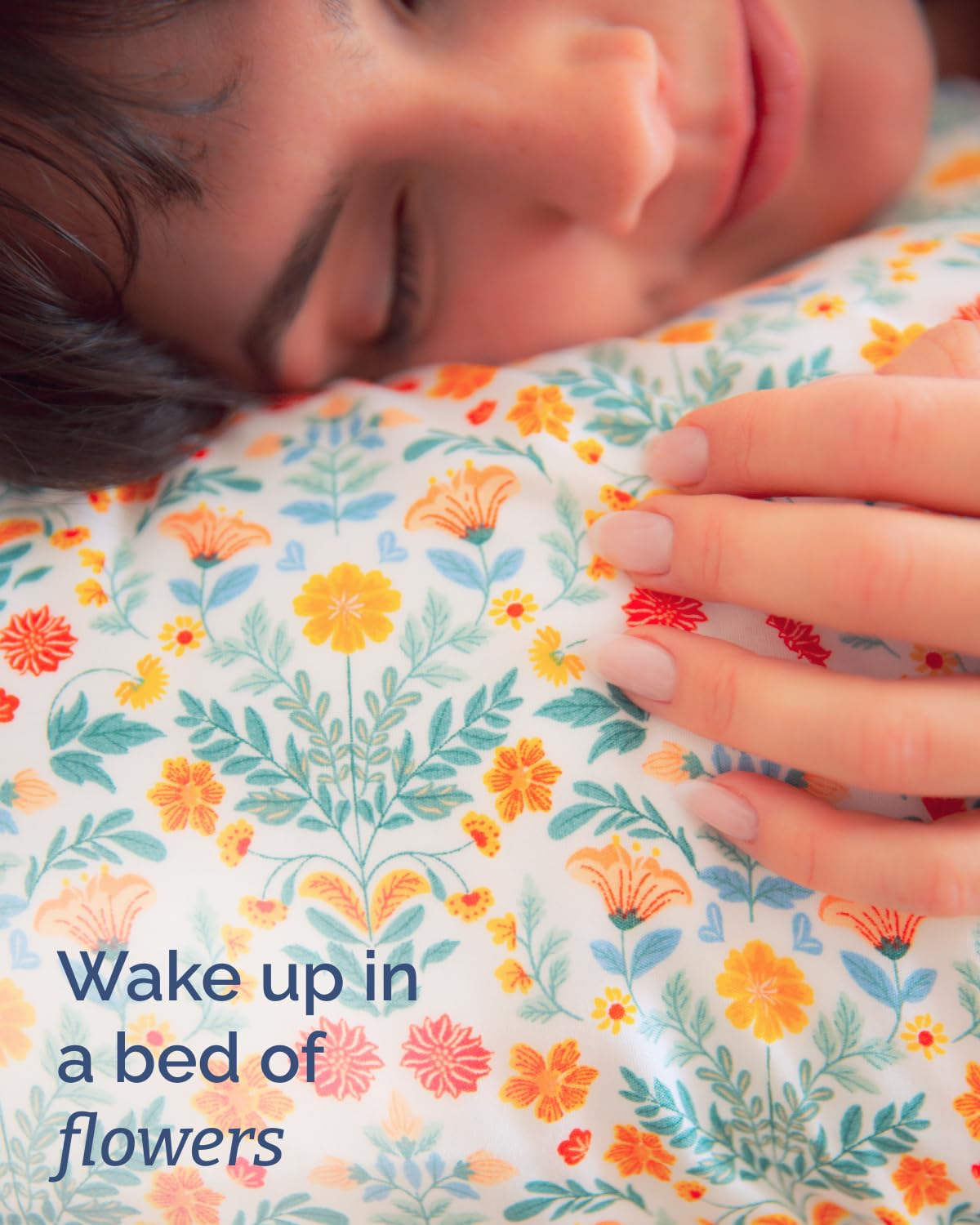 Floral Sheets - Flower Print Bed Sheet Set - 1 Flat, 1 Fitted & 2 Pillowcases w/ Deep Pockets - Comfy, Cozy, Wrinkle & Fade Free - Boho Botanical Bedding - Soft, Breathable & Cooling - Queen Size Set