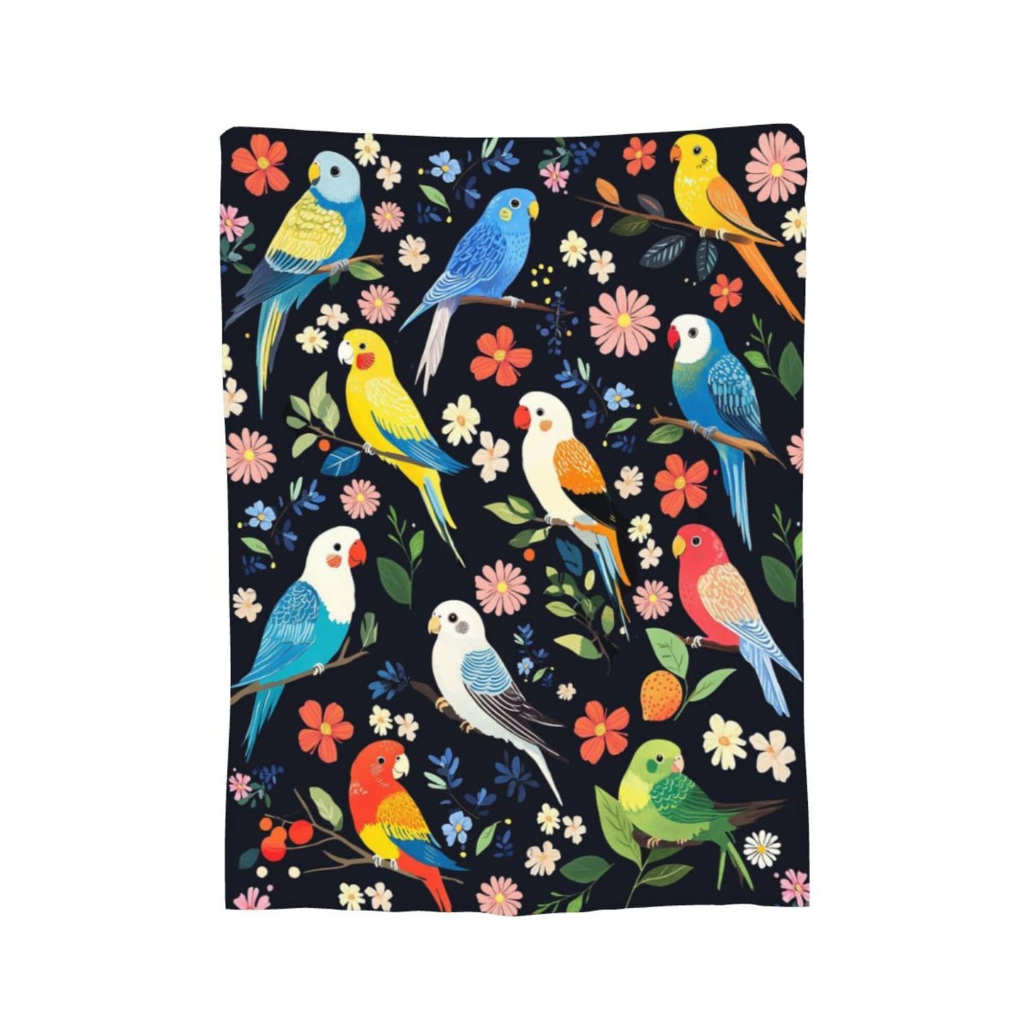 Cockatiel Blanket Cockatiel Parrot Bird Fleece Throw Blanket Super Soft Fuzzy Plush Cozy Warm Parrot Decor Stuffed Bedding Blankets Gift for Boys Girls Men Women Kids & Adult 50"x40"