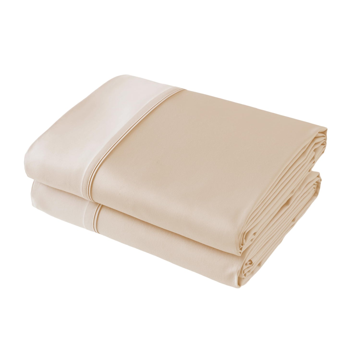 Flat Sheet Only 2 Pack,TwinXL Size 400 Thread Count 100% Egyptian Cotton Flat Sheet - Wrinkle, Fade, Stain Resistant (Beige,TwinXL,2Pack)