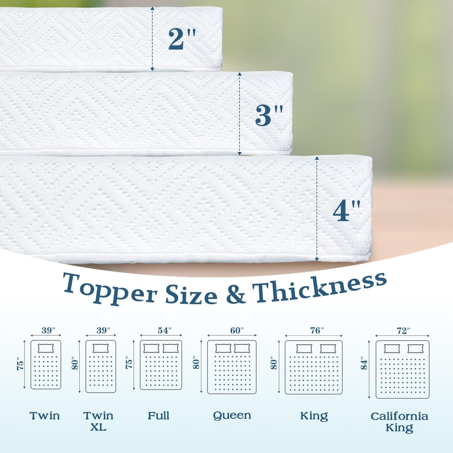 Airensky 2 Inch Memory Foam Mattress Topper, Cooling Gel Infused High Density Twin (39"x75") Topper with Removable Skin-Friendly Cover, Bed Topper for Pressure Relief Back Pain, CertiPUR-US Certifie