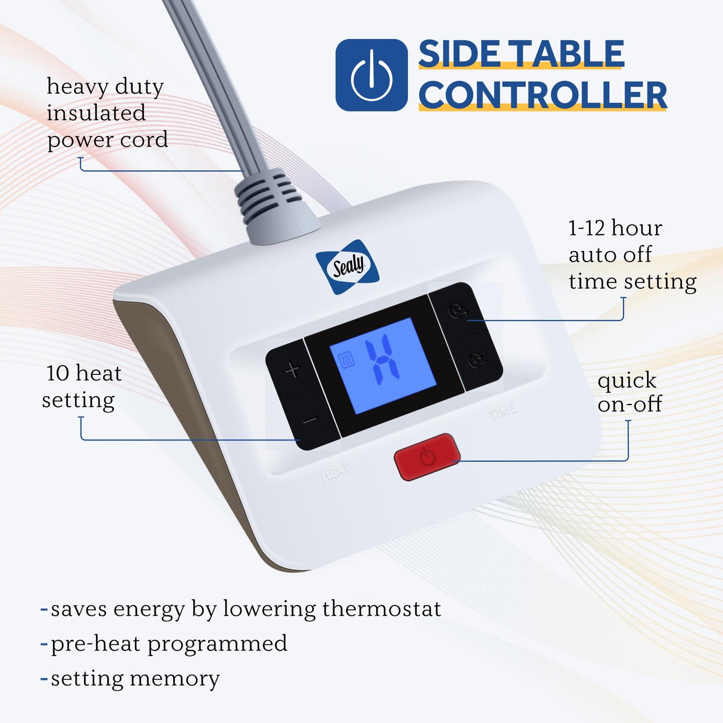 Sealy Electric Blanket Full Size, Soft Sherpa Heated Blanket Single Control with 10 Heating Levels & 1 to 12 Hours Auto-Off Settings Over-Heated Protection 80"x84" Machine Washable, Charcoal
