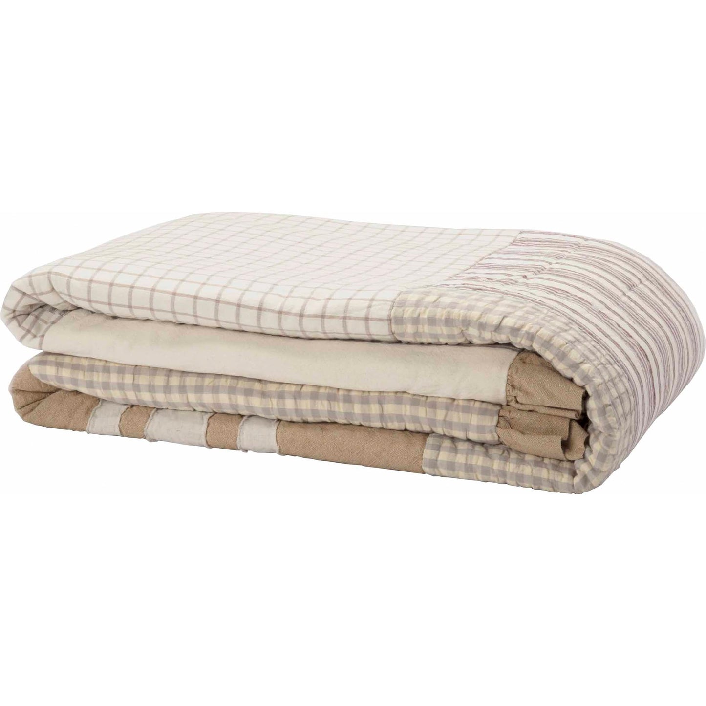 VHC Brands Grace 3 Piece Quilt Set (1 Twin Quilt, 2 Standard Shams)