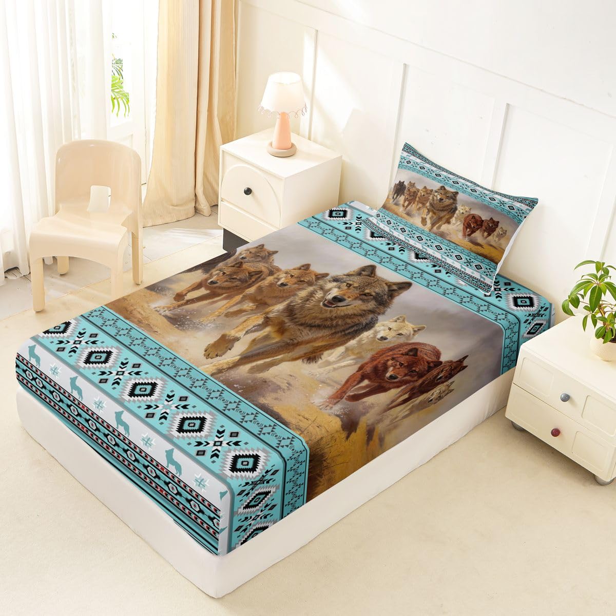 Erosebridal Gothic Girls Bed Sheets Set A Girl Wearing A Crown Sheets Twin,Butterfly Diamond Feather Print Sheet Set for Boys Girls Coquette Princess Bedding Sets Bedroom Decor 3 Pieces