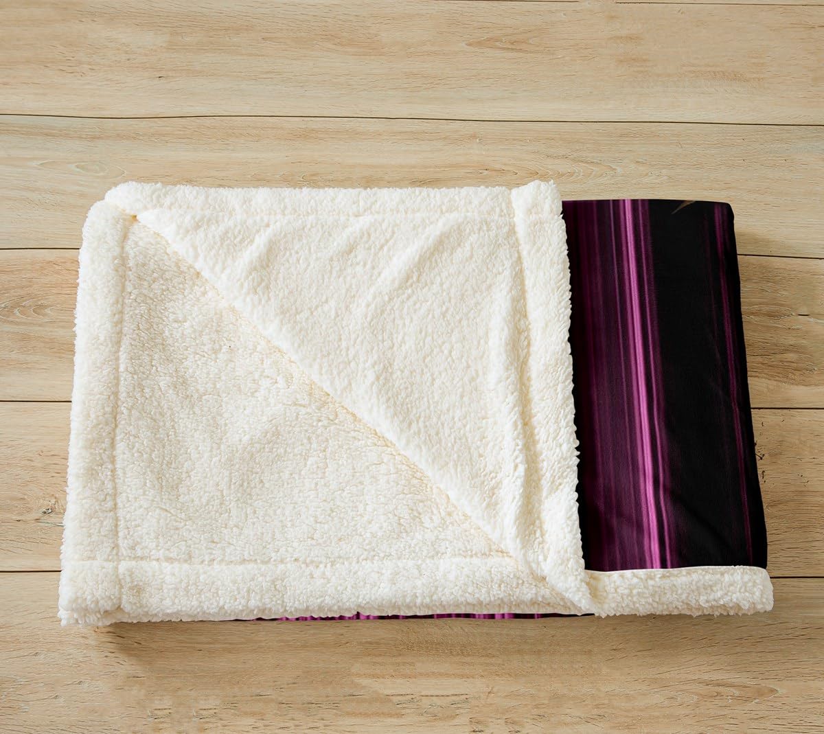 Feelyou Abstract Ombre Fleece Throw Blanket Throw 50"x60" Kids Romantic Rose Plush Blanket for Bed Sofa Couch Boys Girls Teens Purple Pink Sherpa Blanket Soft Geometric Striped Fuzzy Blanket