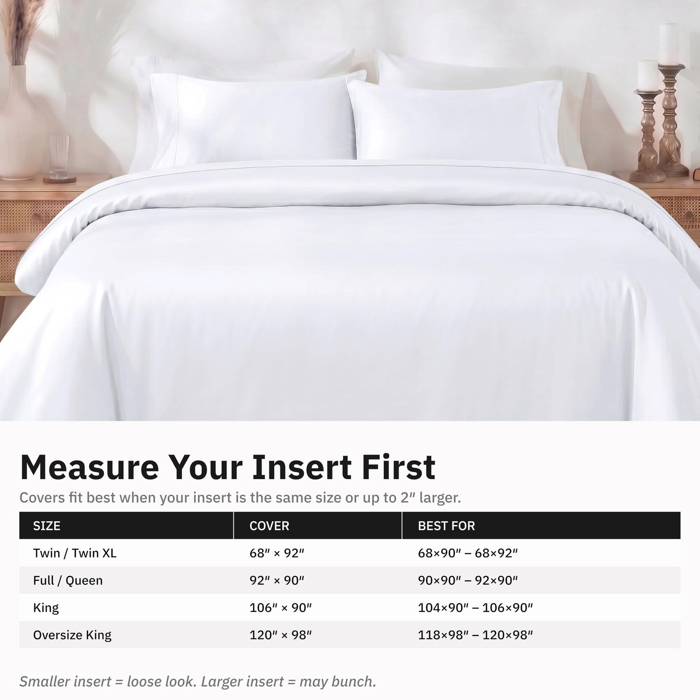 California Design Den 3 Pc Full/Queen Duvet Cover Set - Winner Good Housekeeping Best Bedding Awards 2025, 400 Thread Count Sateen, 100% Cotton Duvet Cover Queen Size,Button Closure,Corner Ties -White