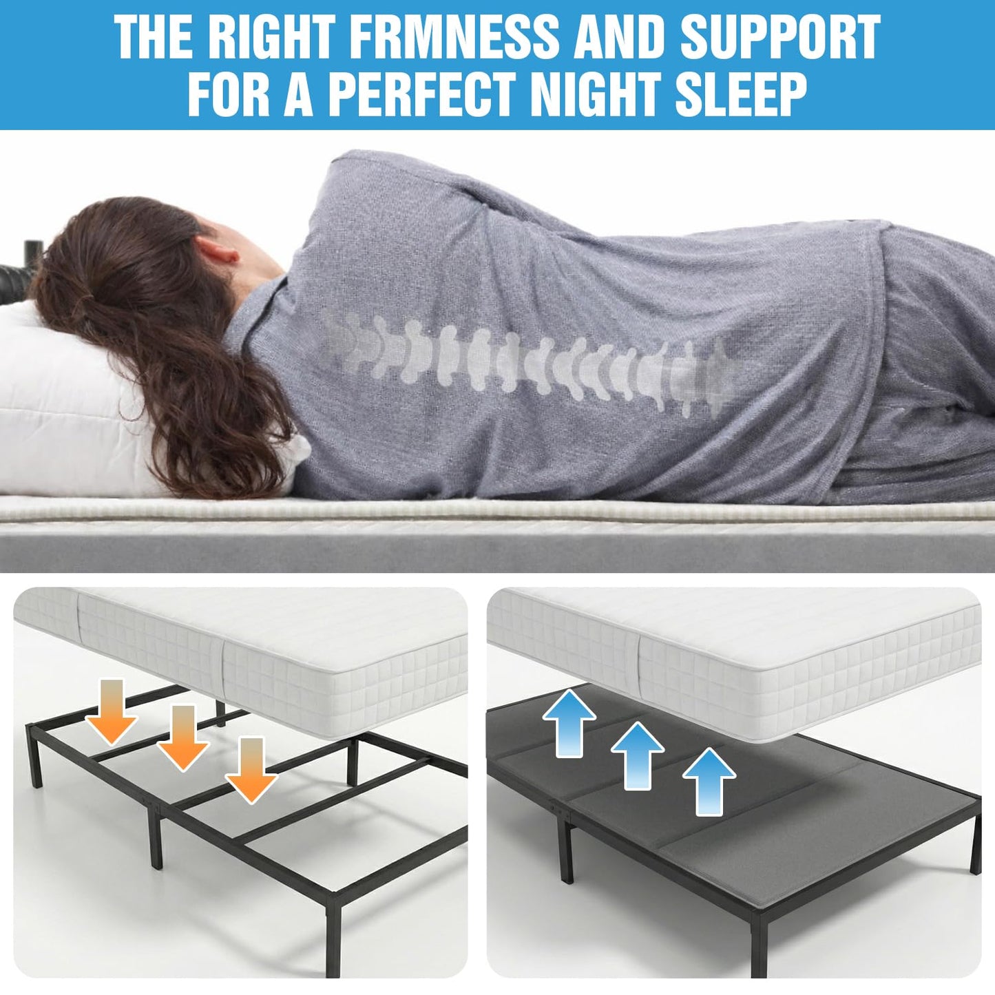 Wolive Bunkie Board Twin Size (38x75''), 10mm Bed Boards for Under Mattress, Breathable, Noise Minimizing, Moisture Resistant Bunkieboards, Heavy Duty Bed Support Board for Platform & Slatted Frames