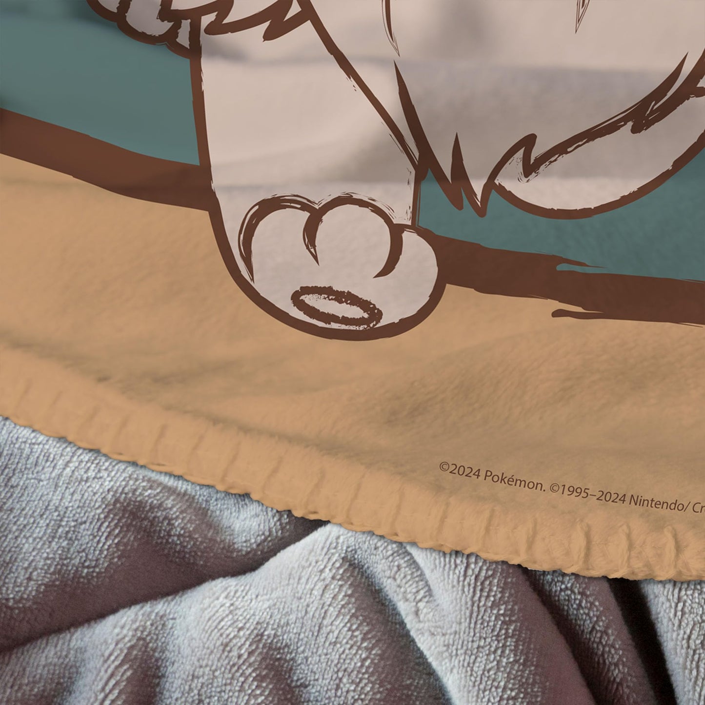 NORTHWEST Pokemon Mink Sherpa Throw Blanket, 50" x 60", Eevee in The Wild