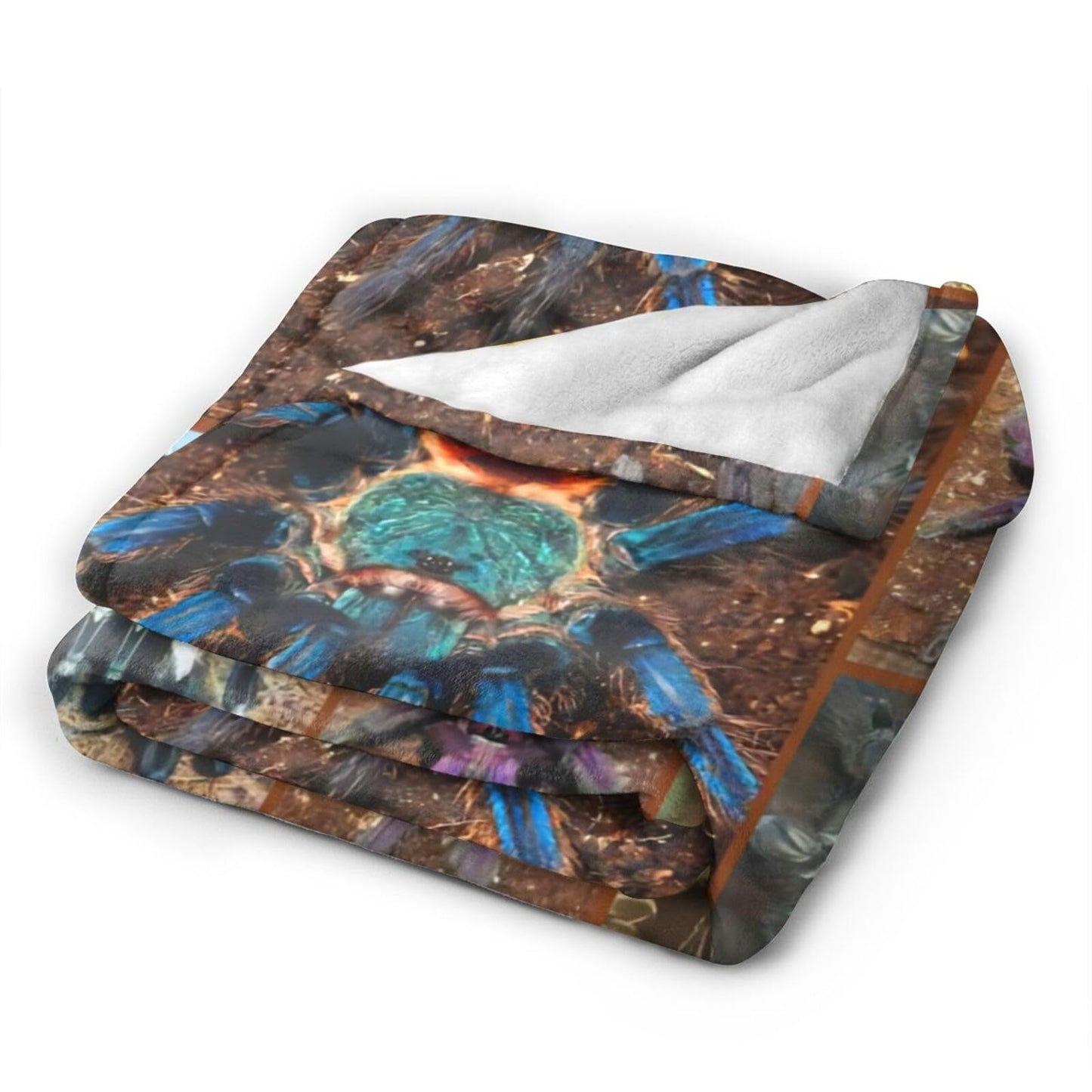 Tijuboni Tarantula Spider Throw Blanket Spider Gifts for Boys Men Girls Women Kids Adults Soft Flannel Fleece Blanket for Couch Sofa Bed Home Decor 40"x50"