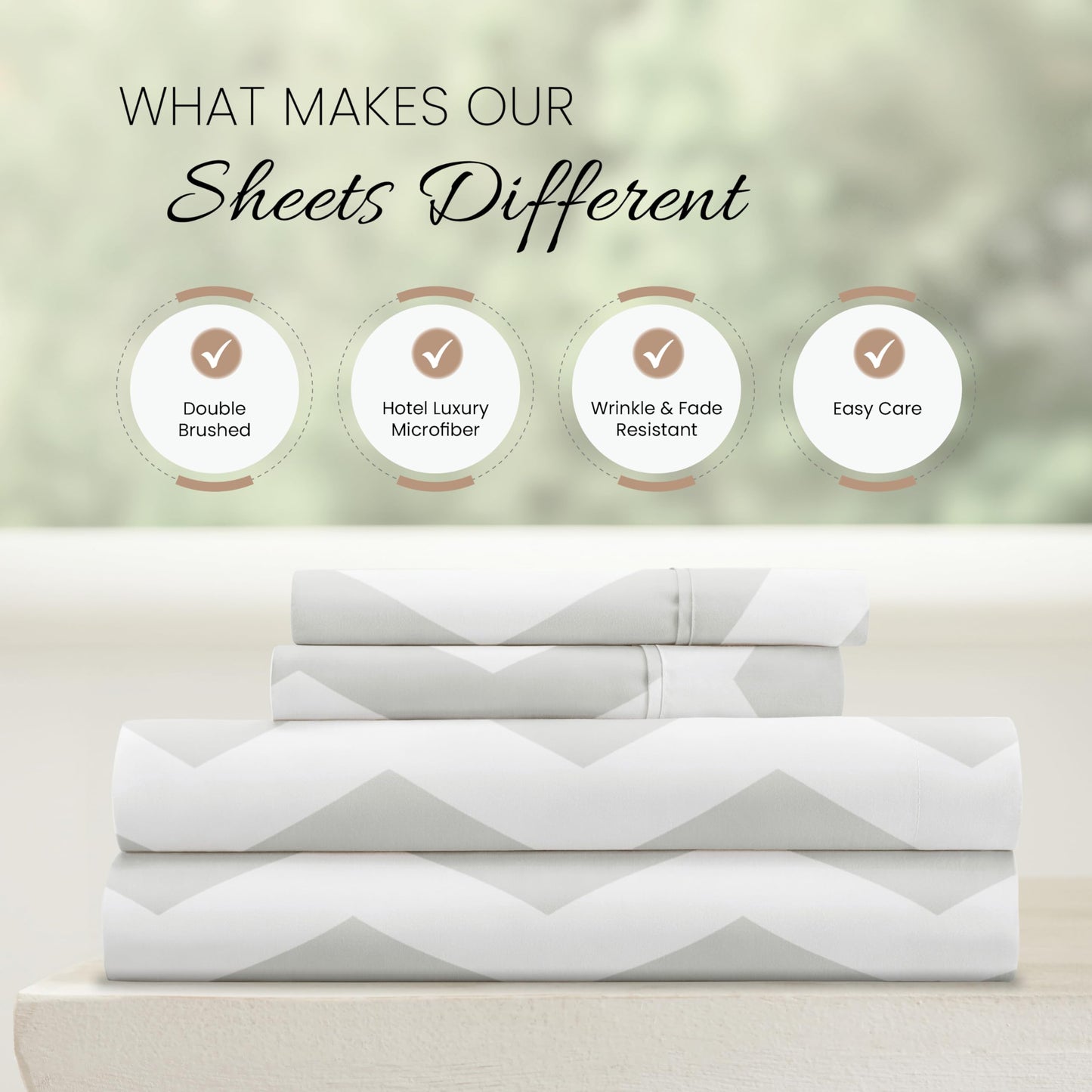 Linen Market 4 Piece Queen Bedding Sheet Set (Gray Arrow) - Sleep Better Than Ever with These Ultra-Soft & Cooling Bed Sheets for Your Queen Size Bed - Deep Pocket Fits 16" Mattress