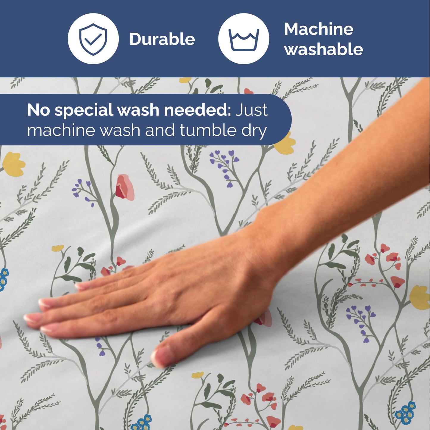 Floral Sheets - Boho Full Bed Sheet Set - 1 Flat, 1 Fitted & 2 Pillowcases w/ Deep Pockets - Comfy, Wrinkle & Fade Free - Boho Botanical Bedding - Ultra-Soft, Breathable and Cooling - Full Size Set