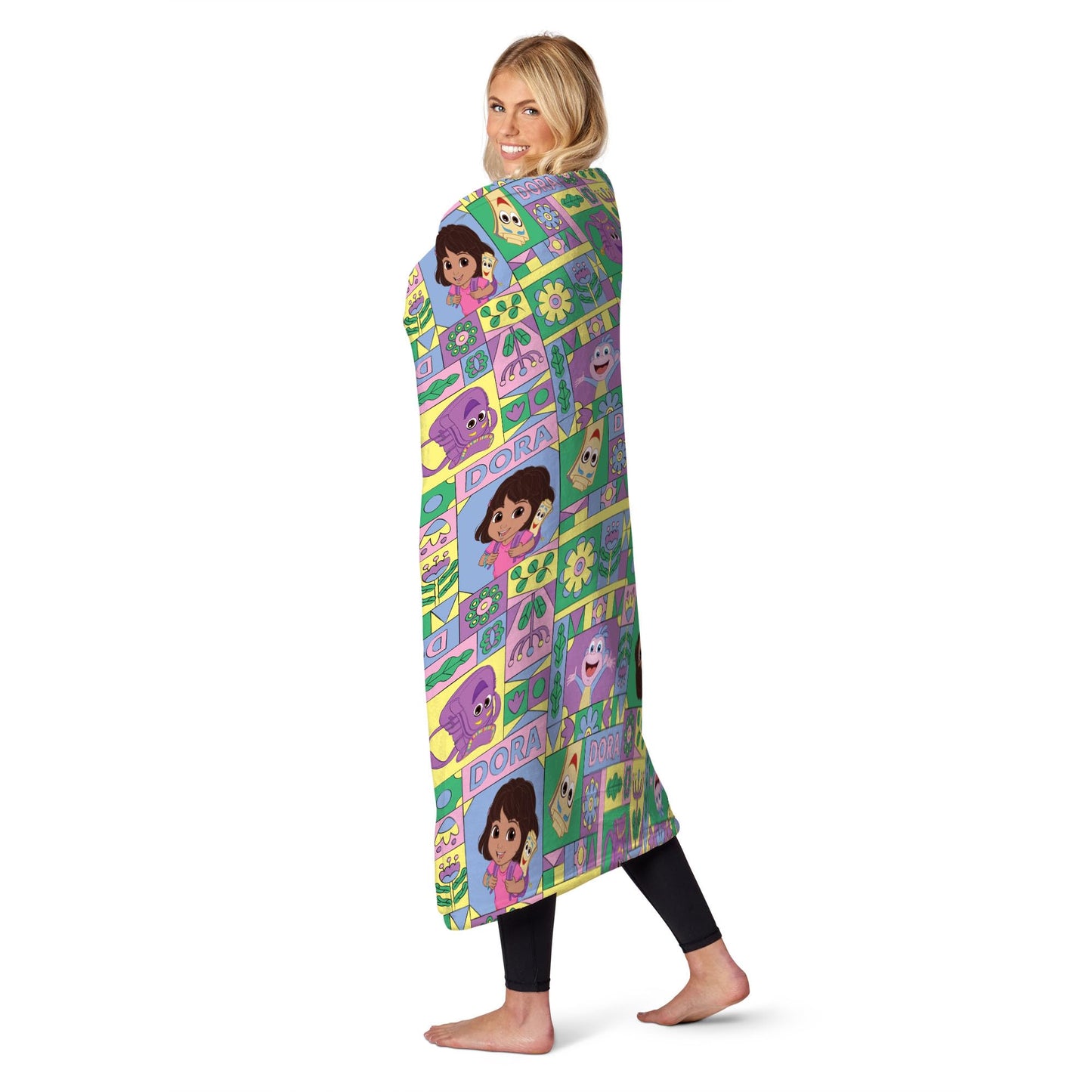 NORTHWEST Dora The Explorer Vamos Silk Touch Throw Blanket, Soft Fleece, Cartoon Character, 40 x 50 inches