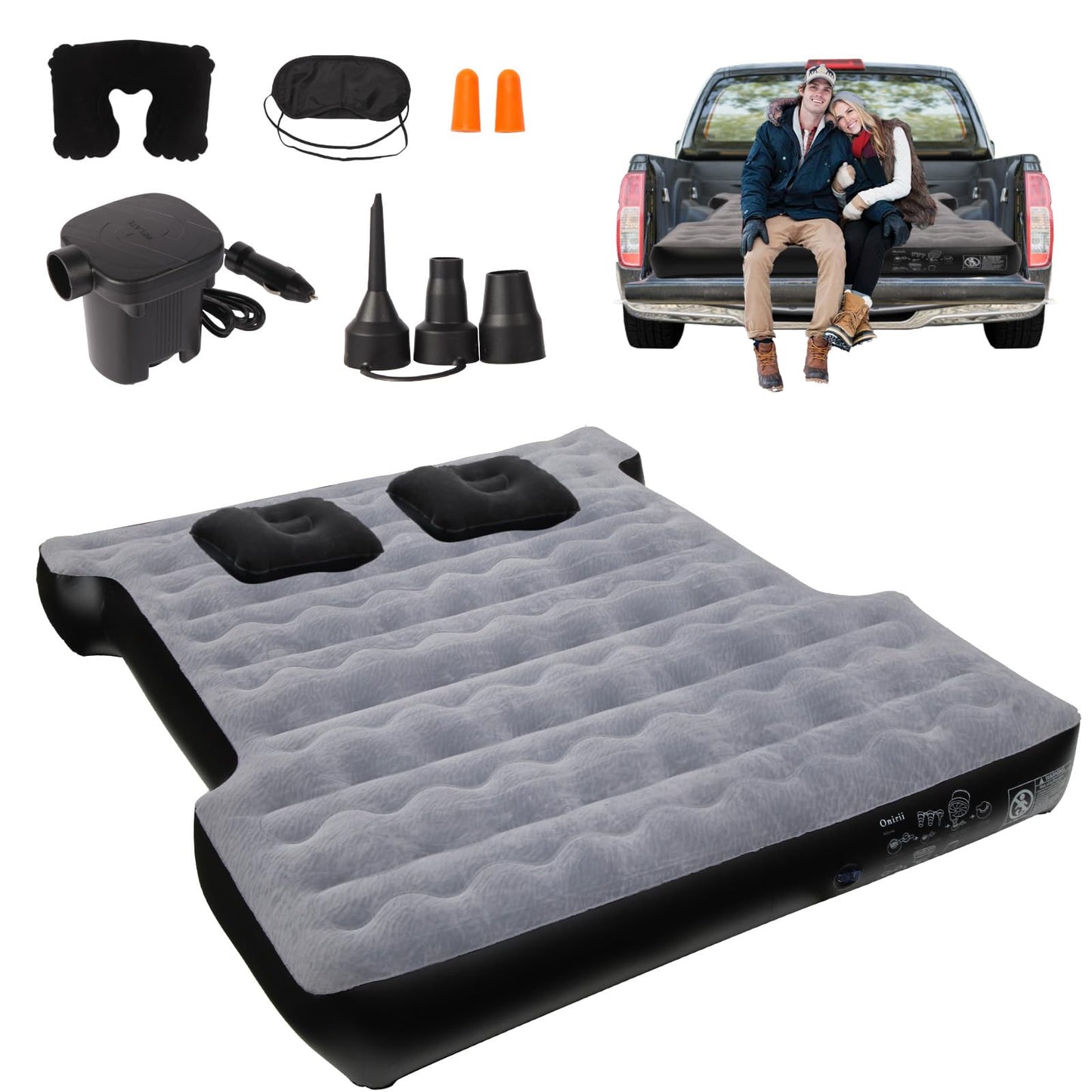 Onirii Camping Pickup Truck Bed Air Mattress for 5.5-5.8 Ft