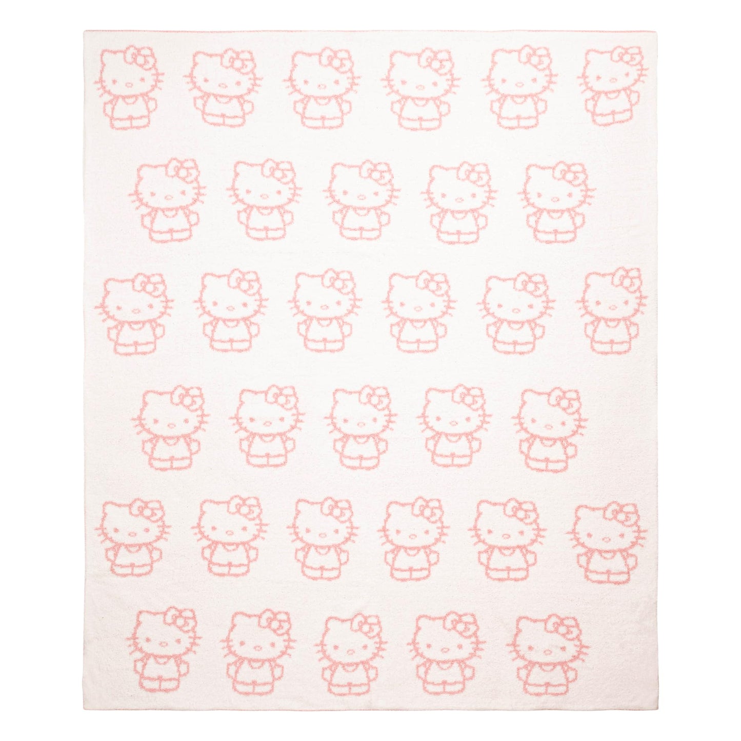 Jay Franco Sanrio Hello Kitty Feather Knit Super Soft Throw Blanket - Reversible Checkered Blanket 50 x 60 Inches, Lightweight Kawaii Pink Machine Washable for Couch, Sofa, Bed (Official Sanrio)