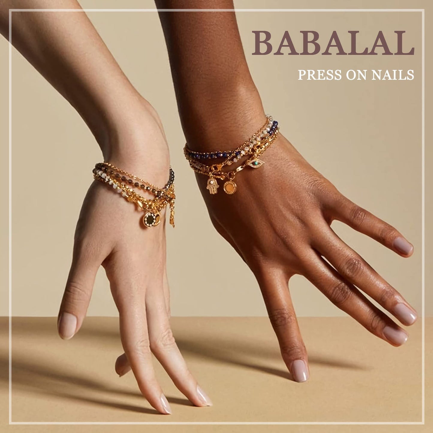 BABALAL Medium Square Press on Nails, Y2K Purple Star Rhinestone Butterfly Design Acrylic Glue on Nails for Women and Girls 24 Pieces