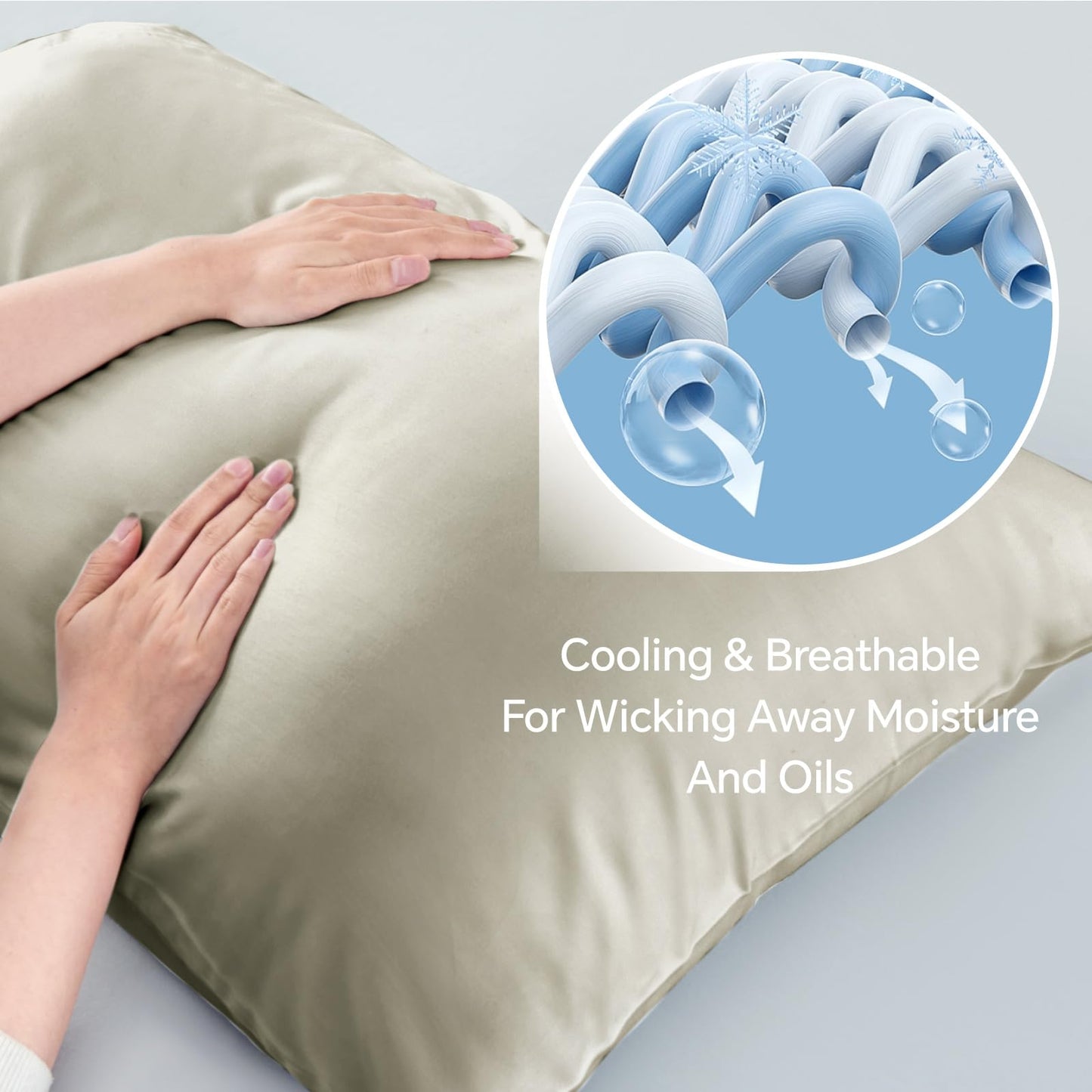 BEDELITE Body Pillow Cover, Rayon Made from Bamboo, Cooling Body Pillow Pillowcase for Hot Sleepers and Night Sweats, Breathable & Silky Soft Full Long Pillow Case Cover (Linen, 20x54 Inches)