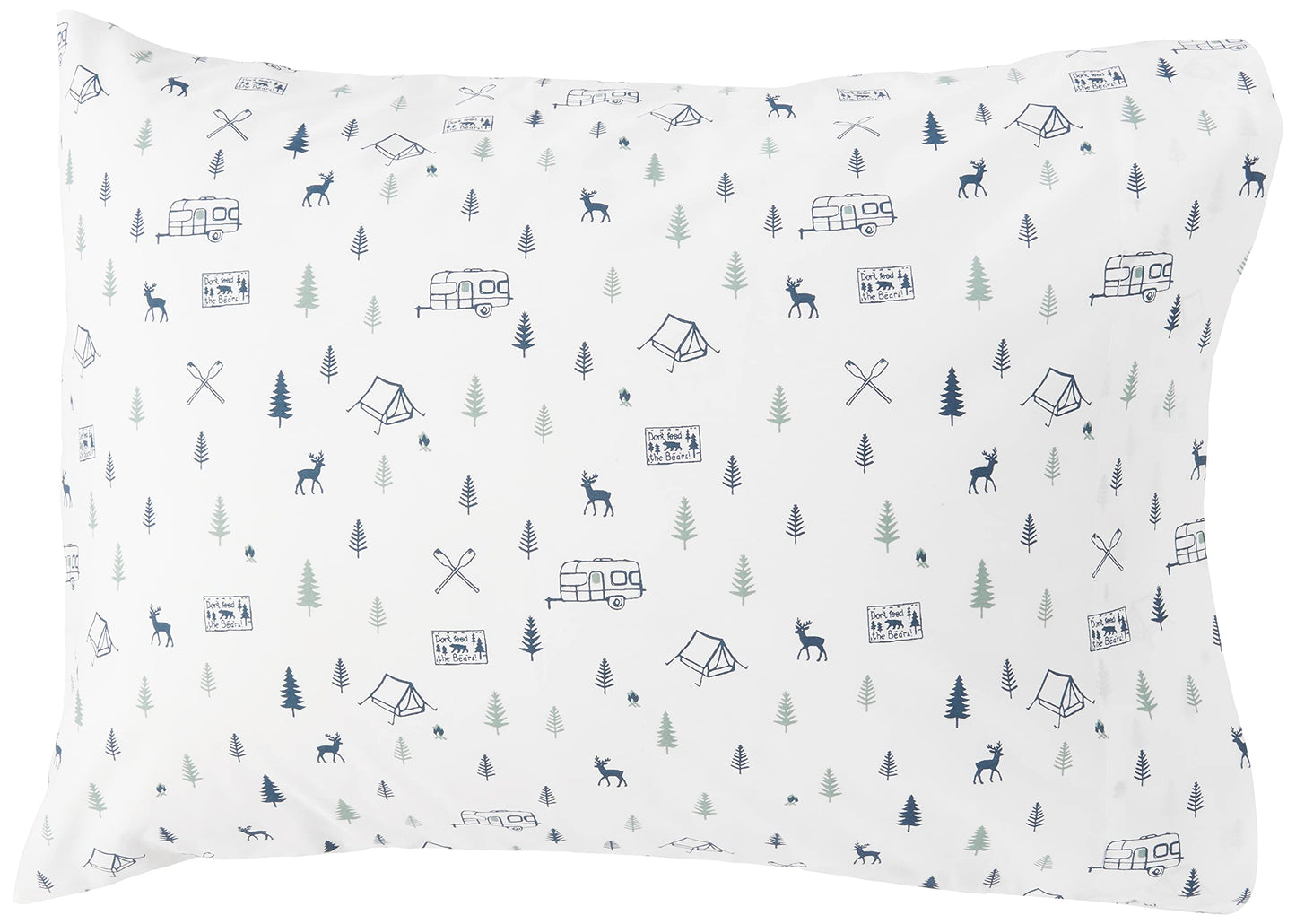 Eddie Bauer - Twin Sheet Set, Cotton Percale Bed Sheets, Crisp & Cool Bed Sheets, Ideal Dorm Essentials (Campout Dark Blue, Twin)