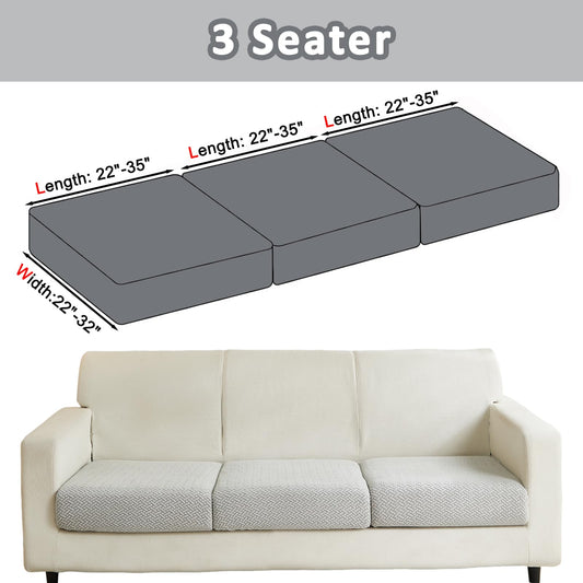 Stlemiko Couch Covers for Sectional Sofa Covers Washable Stretch Pet Couch Cushion Covers L Shape Dog Couch Cover Wear Resistant Anti Slip Sofa Slipcovers (Light Gray,3 Seater)