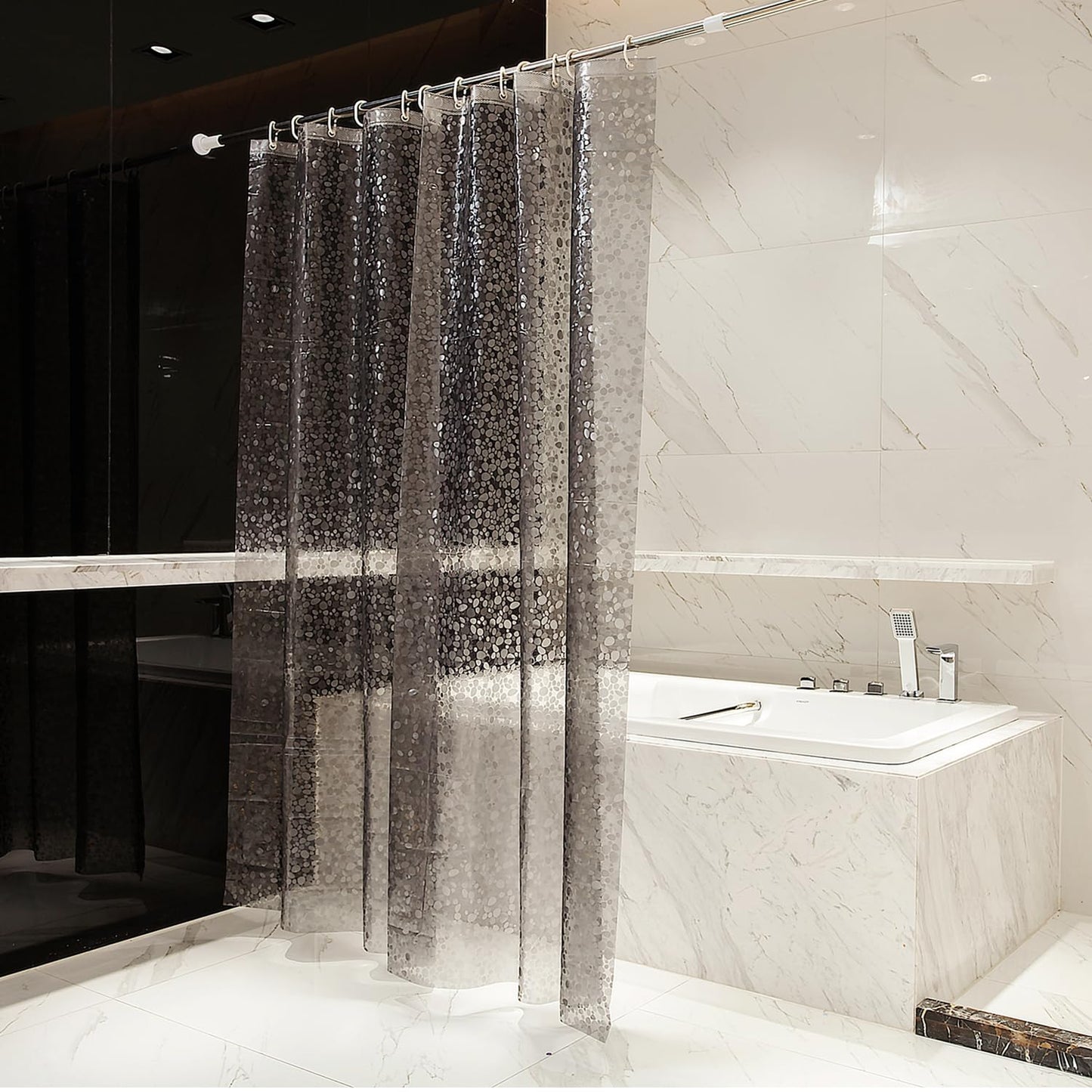 Waterproof Shower Curtain Liner EVA 8G - Rust-Proof Hooks, Heavy-Duty Magnets - Enhance Your Bathroom with Durability and Elegance