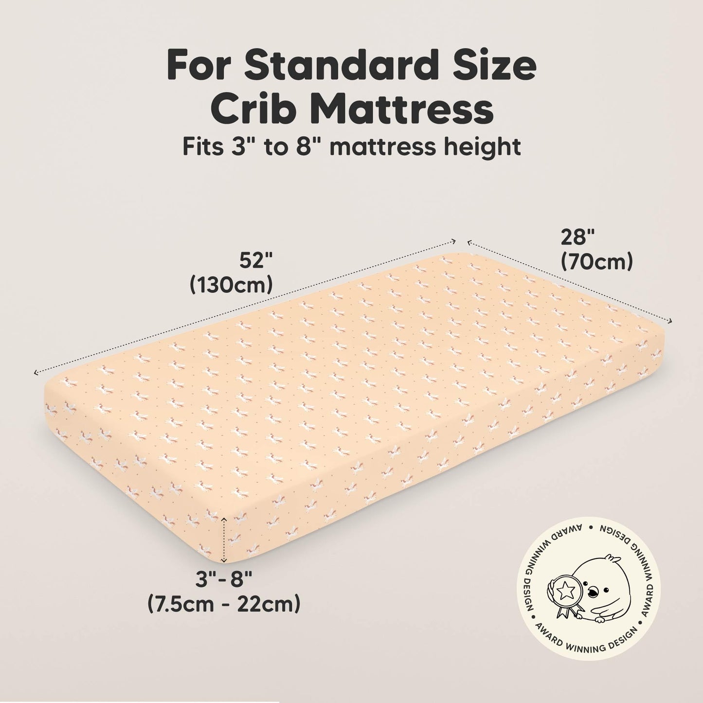 KeaBabies 2-Pack Organic Cotton Crib Sheets for Boys, Girls - 52x28 Fitted Crib Mattress Sheet Neutral, Breathable Cover for Baby Bed Set, Toddler Mattress, Soft & Cute Prints (Lune Mystic)