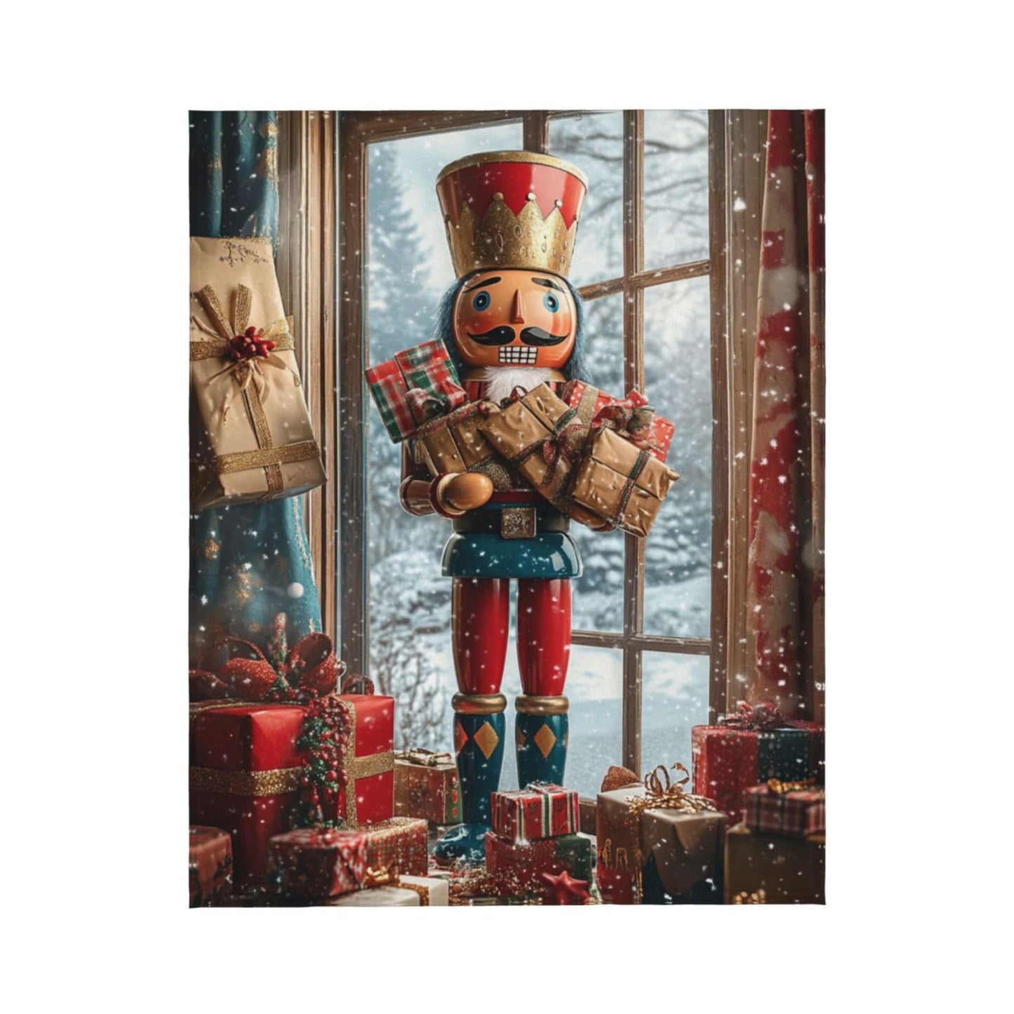 Cafemira Soft Fleece Blankets,Christmas Soldier Gift,Cozy Flannel Throw Blanket,Festival Decor,All Season,Lightweight Bedspread Coverlet,for Sofa,Camping,Office nap,Couch,Bed Topper,50x40 Inch