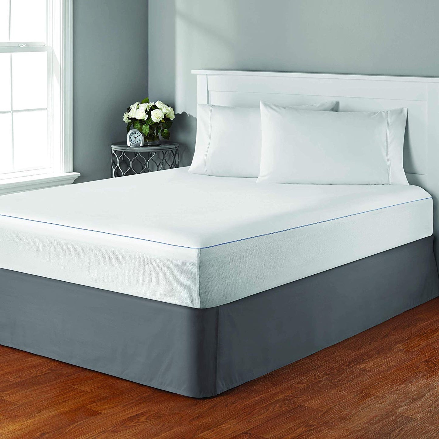 J&V TEXTILES Zippered Mattress Encasement Queen, 100% Waterproof Mattress Protector, Absorbent (Queen)*