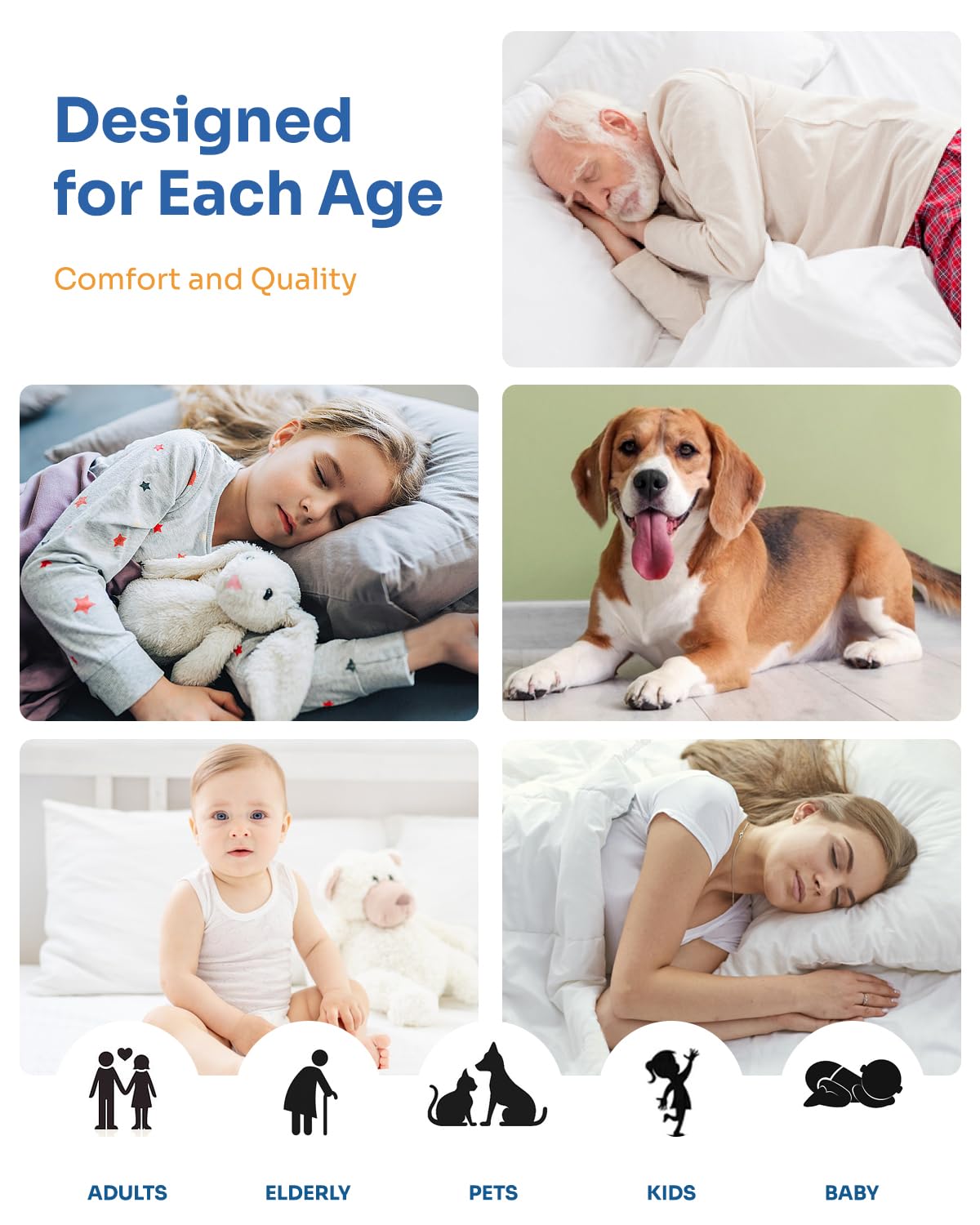 Washable Bed Pads 36" x 72" - 2 Pack, Grey, Waterproof Bed Pads for Incontinence, Bed Wetting Pads for Bed, Sofa, Floor, Resuable Underpads for Adults, Seniors, Pet