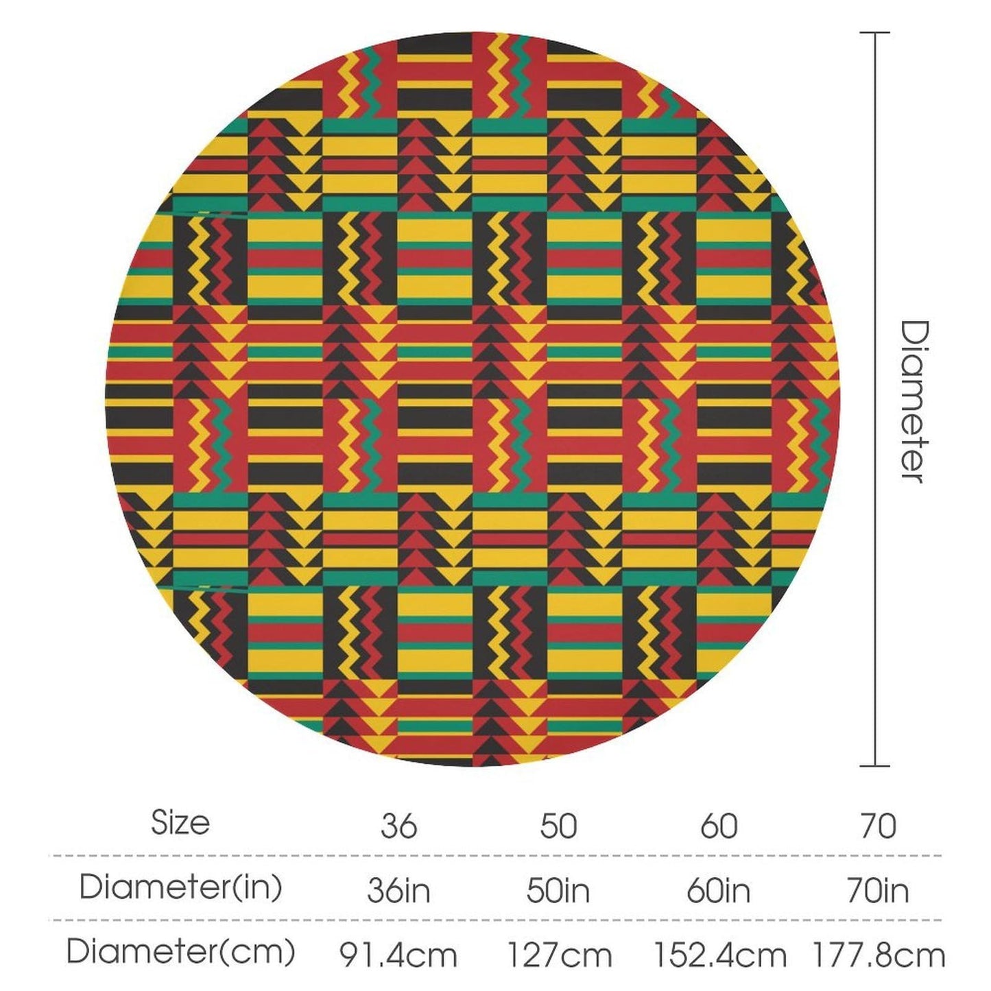 African Tablecloth,Juneteenth Kwanzaa African American Party Table Cloth for Dining Kitchen Decor Round 36x36in