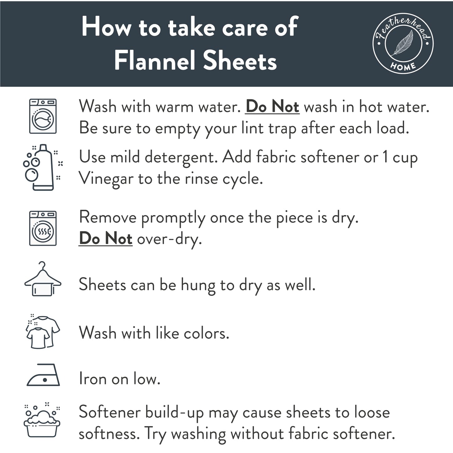 Featherhead™ 100% Cotton 4PCs Flannel Sheet Set, Full Size, Blue Plaid | Double-Brushed for Extra Softness, Warm & Breathable, Extra Deep Pockets fits Up to 17” – 1 Flat, 1 Fitted, 2 Pillowcase
