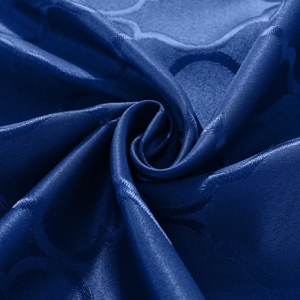 SASTYBALE Jacquard Rectangle Tablecloth, Navy Blue, 52" x 70"
