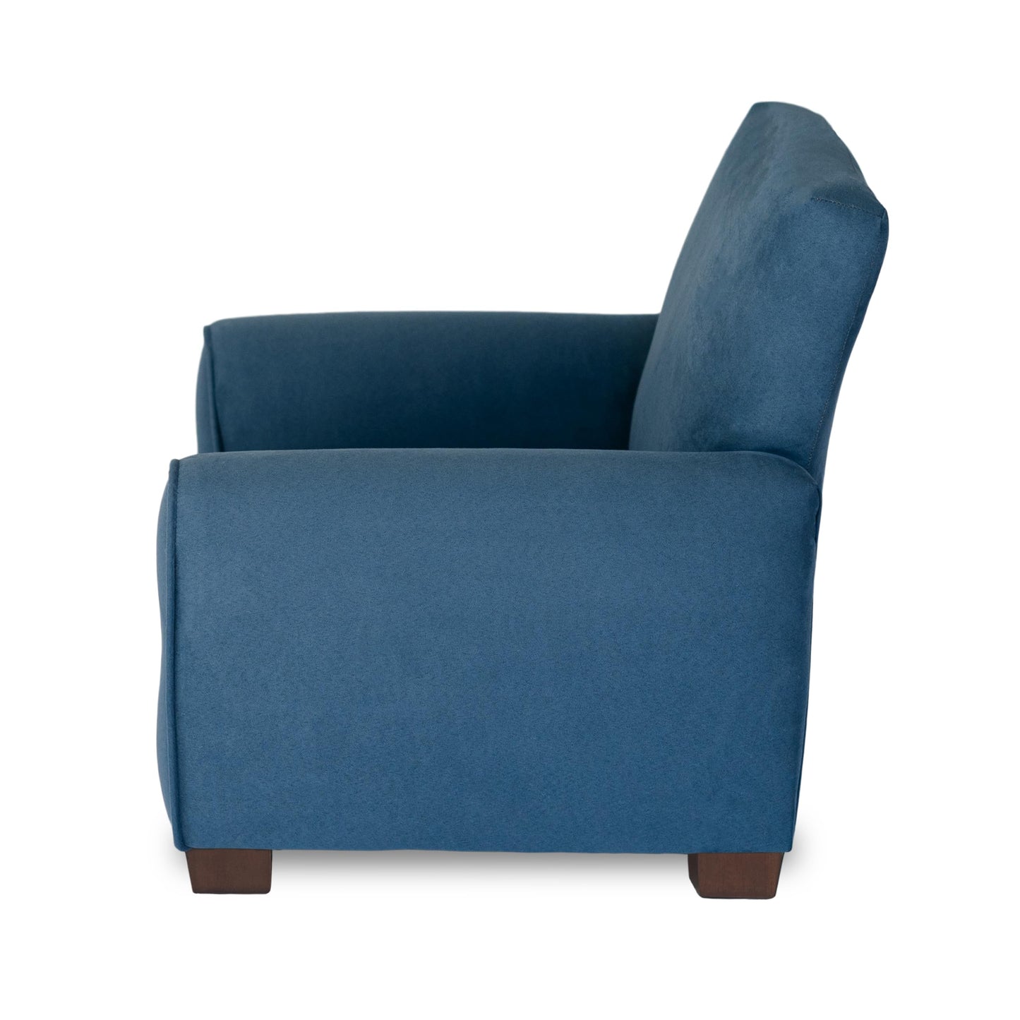Toddler Personalized Armchair, Kids Upholstered Rocking Chair with Personalization, Toddler Chair with Personalized Name, Comfy Child Armchair, (Navy Suede, Legs)