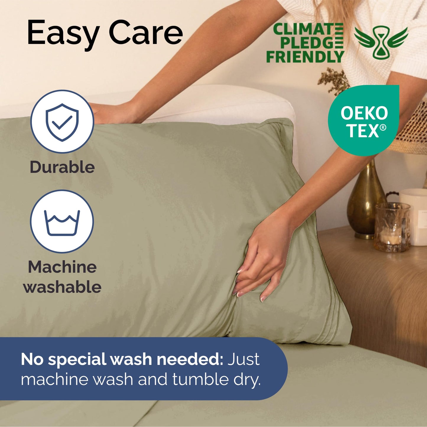 Queen Size 4 Piece Sheet Set - Ultra Soft & Cooling Bed Sheets - Fits 8 Inch to 16 inch Mattress - Wrinkle & Fade Free with Deep Pockets - Easy-Fit, Breathable & Comfy - Hotel Luxury Bedding - Taupe