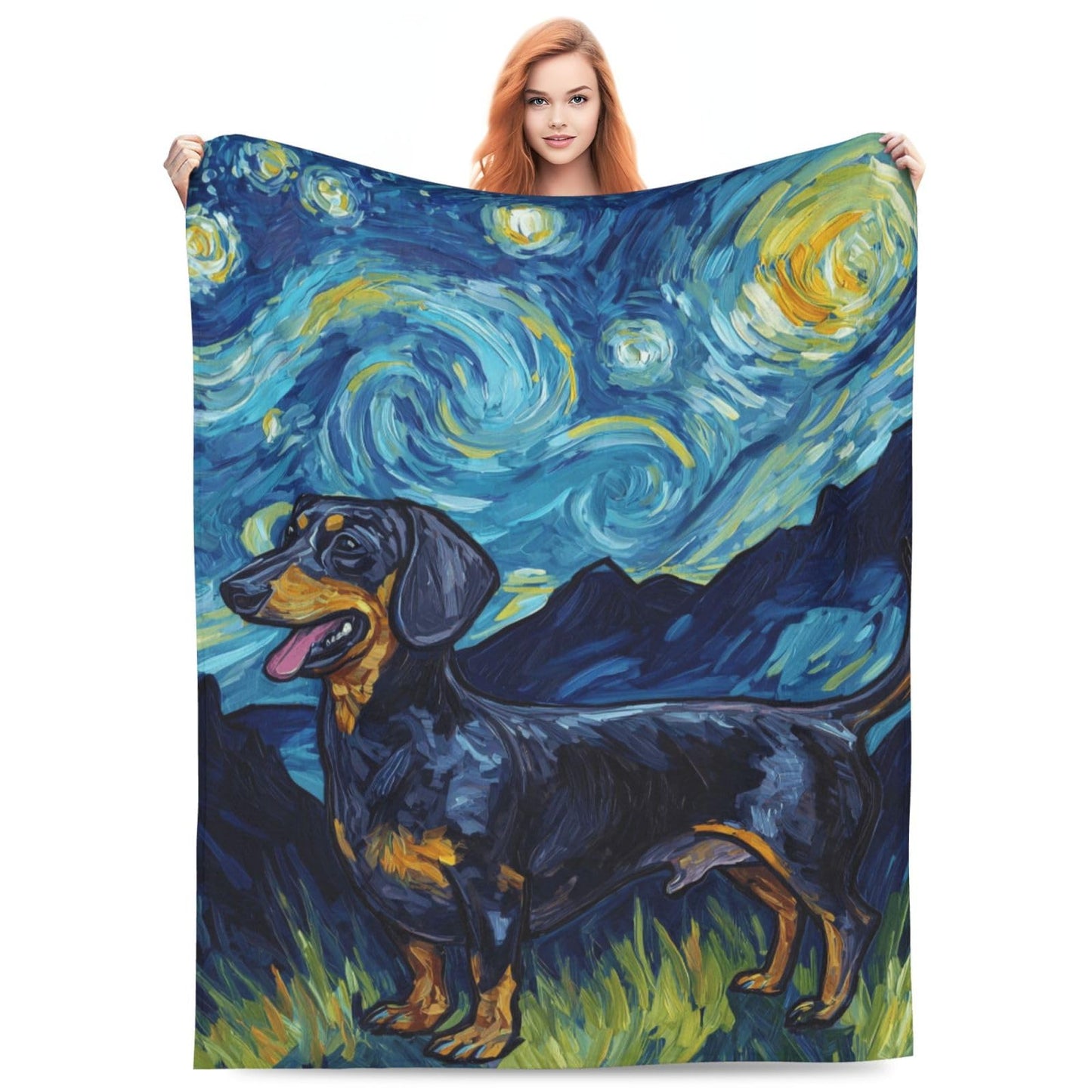 TZJCCMAY Dachshund Blanket for Kids Women Adults, Dog Lover Throw Blankets, Soft Lightweight Fleece for Bed Sofa Home Living Room Decor, Birthday Gifts, 50x60in