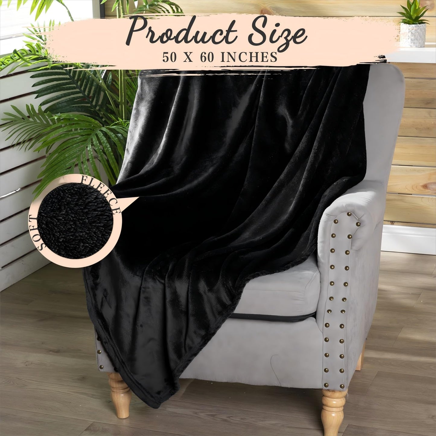 Tinideya Flannel Fleece Throw Blanket Bulk 50 x 60 Inch Soft Fleece Blanket Warm Throw Blankets Coral Blankets for Couch Sofa Home Wedding Gifts Season