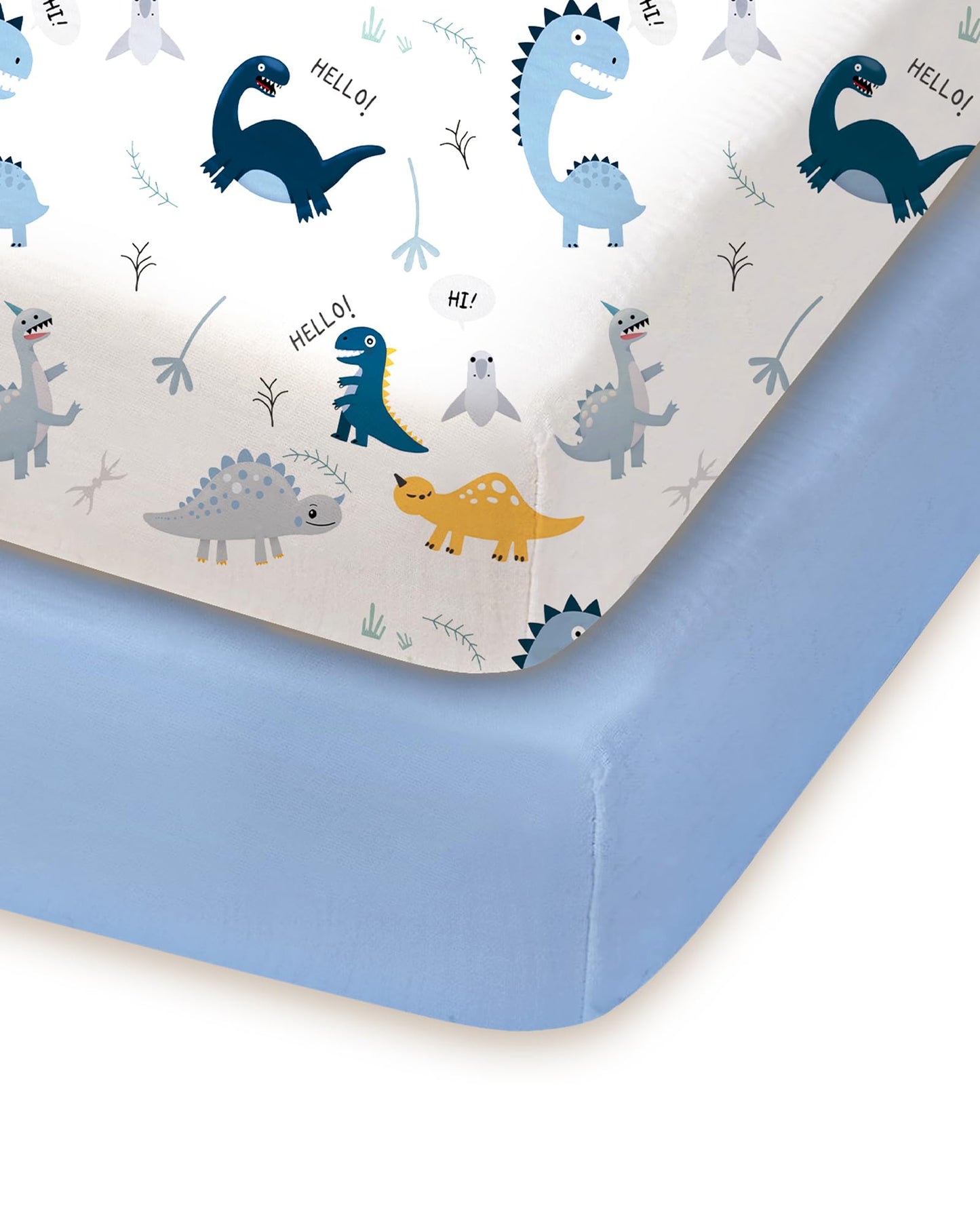 TotChill Pack and Play Sheets Fitted 2 Pack, 38x26 Graco Pack n Play Sheets for Playard & Travel Crib Mattress, Ultra Soft Jersey Knit, Breathable Stretchy Deep Pocket, Compatible with Mini Cribs