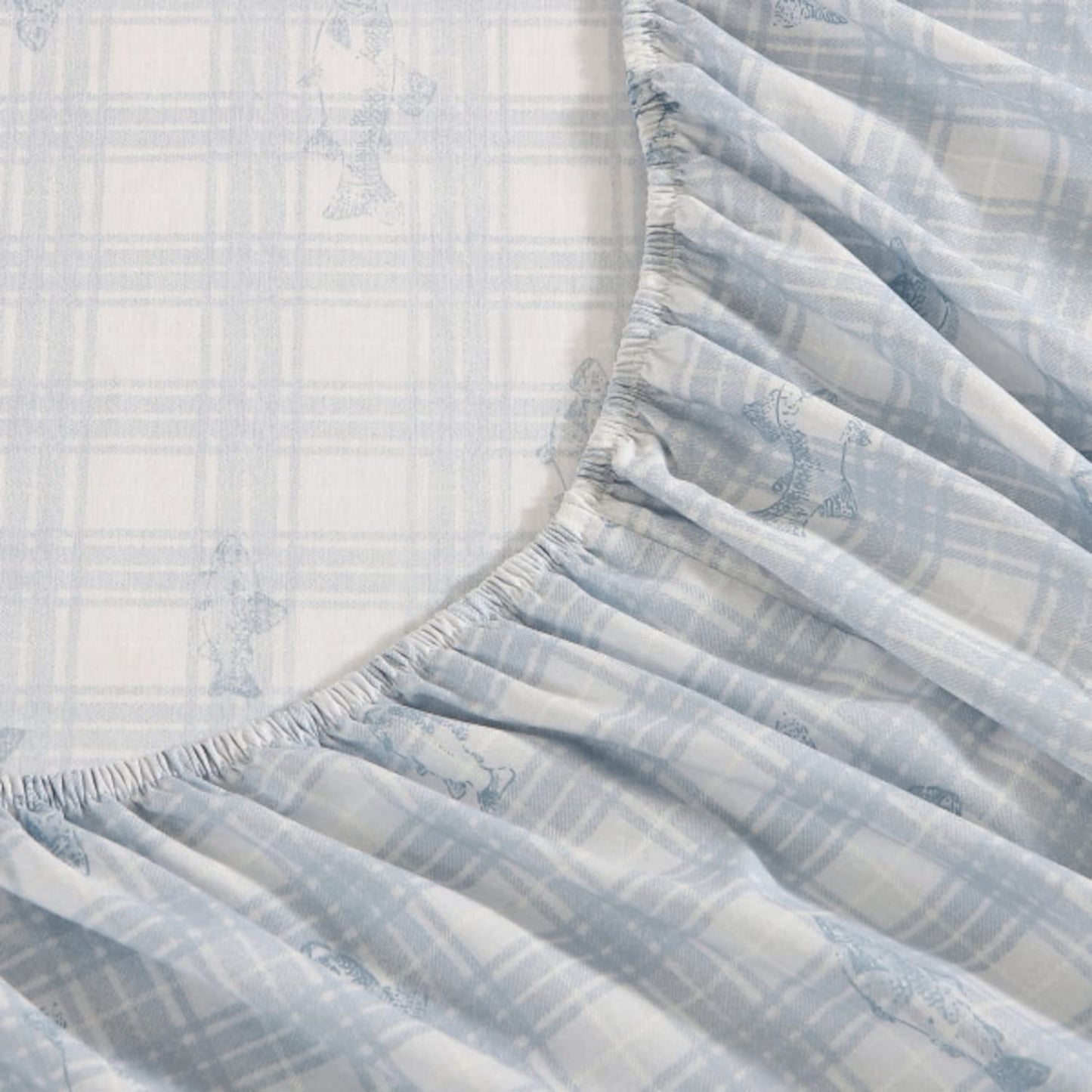 Eddie Bauer - Twin Sheet Set, Cotton Percale Bed Sheets, Crisp & Cool, Ideal Dorm Essentials (Methow Plaid Blue, Twin)