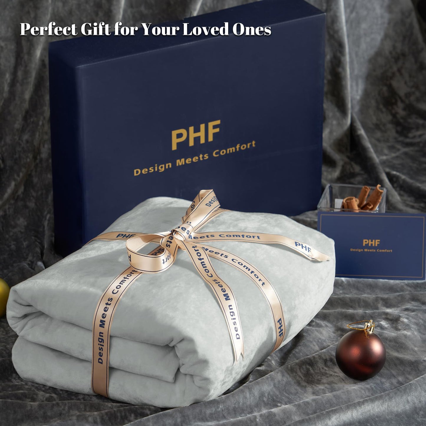 PHF Truly Velvet Fitted Sheet Only Full Size, Luxury Super Soft Cozy Fuzzy Fleece Bottom Sheet, Deep Pocket Up to 16",Strenghth Elastic Band, Suitable for Fall Winter Spring,No Pillowcases,Silver Grey