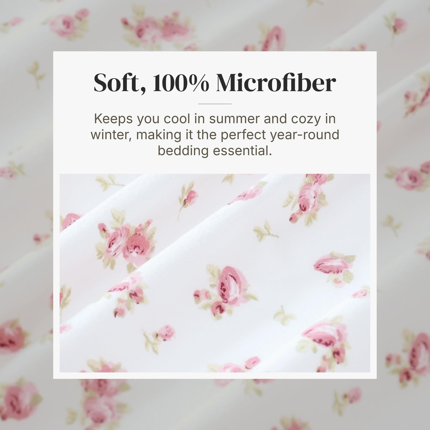 Modern Threads Silky Soft Microfiber and Wrinkle Free Sheets - Luxurious Microfiber Bed Sheets Includes Flat Sheet, Fitted Sheet with Deep Pockets, & Pillowcases Ivory, Full