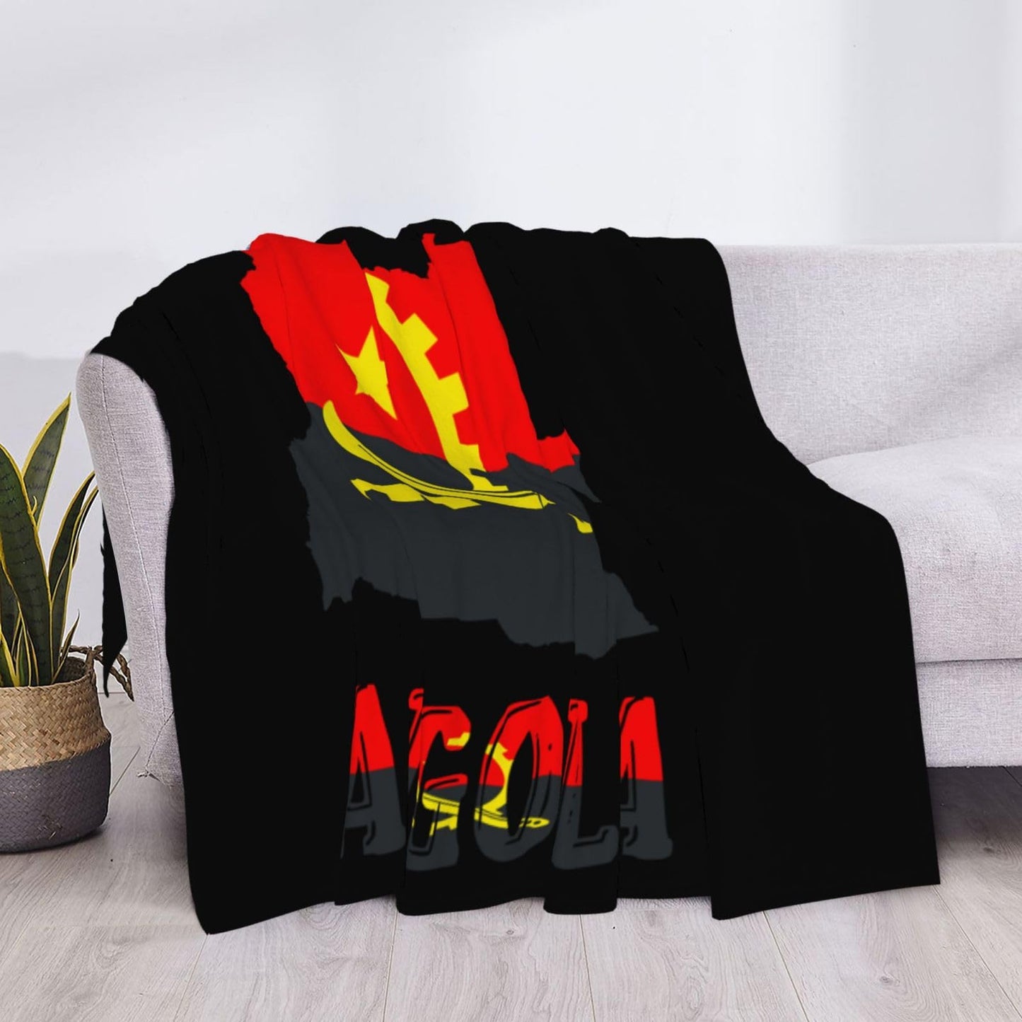 Angola Throw Blanket for Bed and Couch Warm Winter Style - Lightweight Cozy Blanket for All Seasons