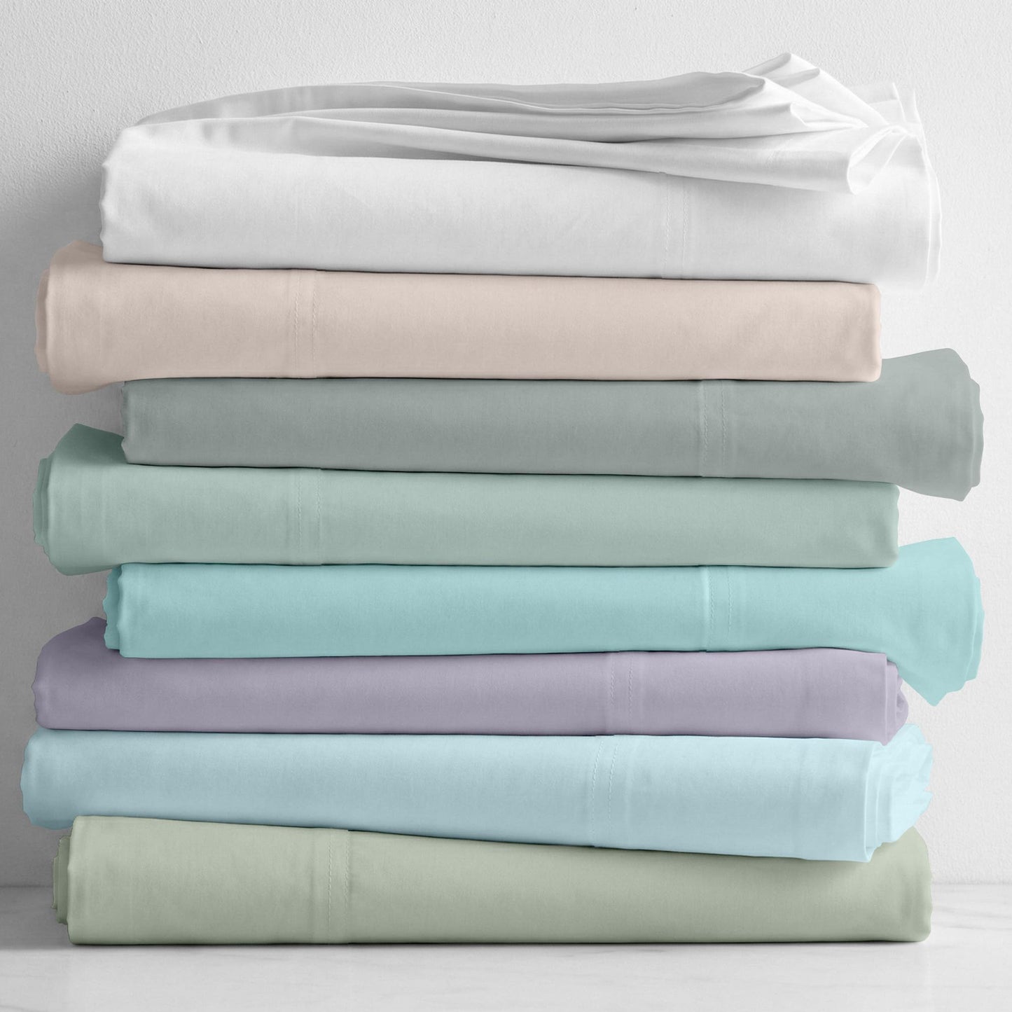 SUPREME ELEGANCE White Full Size Bed Sheets Set, Wrinkle Resistant Brushed Percale Weave Cotton Rich White Bedding Set, Deep Pocket Sheets (1 Flat Sheet, 1 Fitted Sheet & 2 Pillowcases)