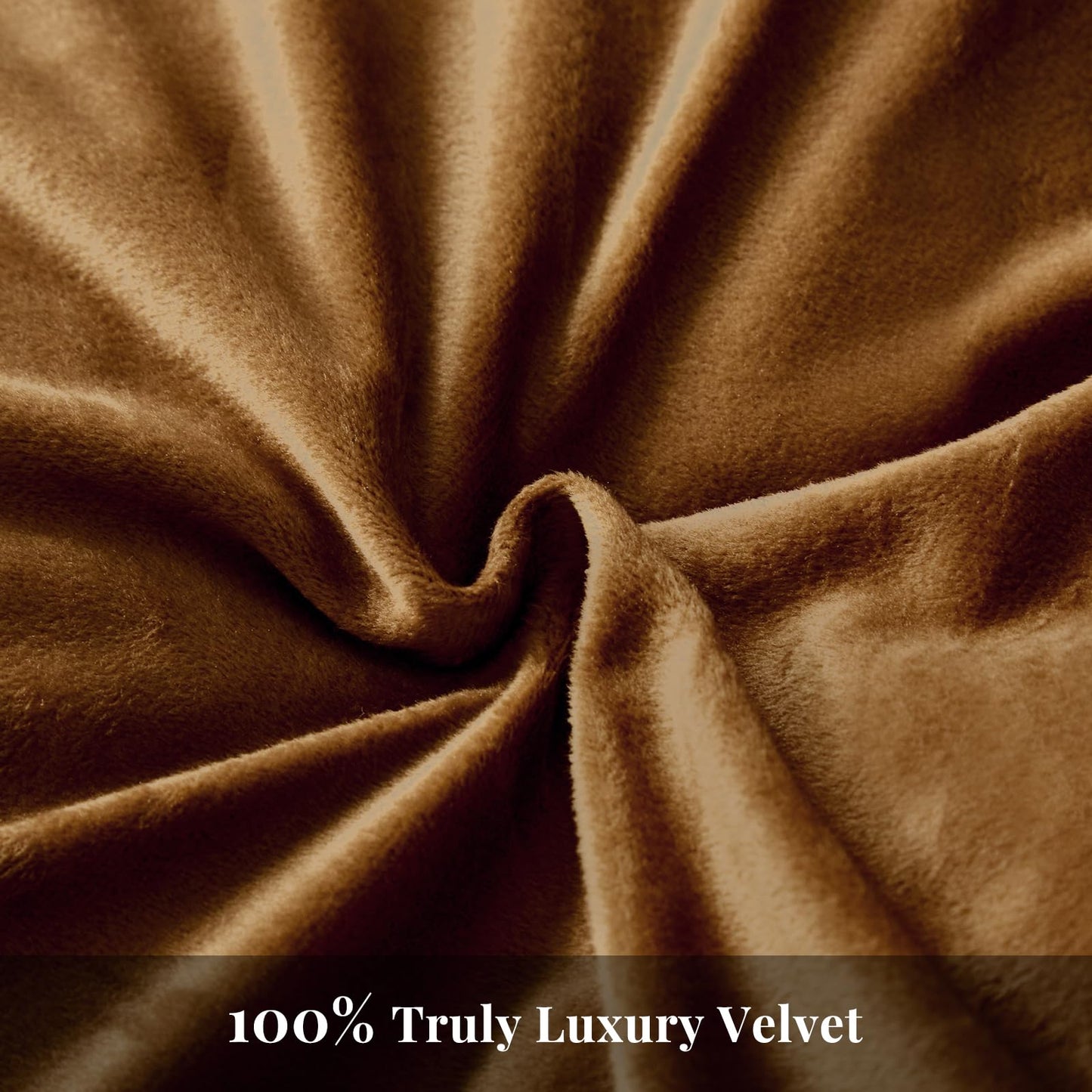 WARMDERN Camel Flannel Velvet Duvet Cover King Size Duvet Cover Bedding Sets, 3pcs Ultra Soft Luxury Textured Modern Crystal Velvet Duvet Covers with Zipper Closure(Camel, King)