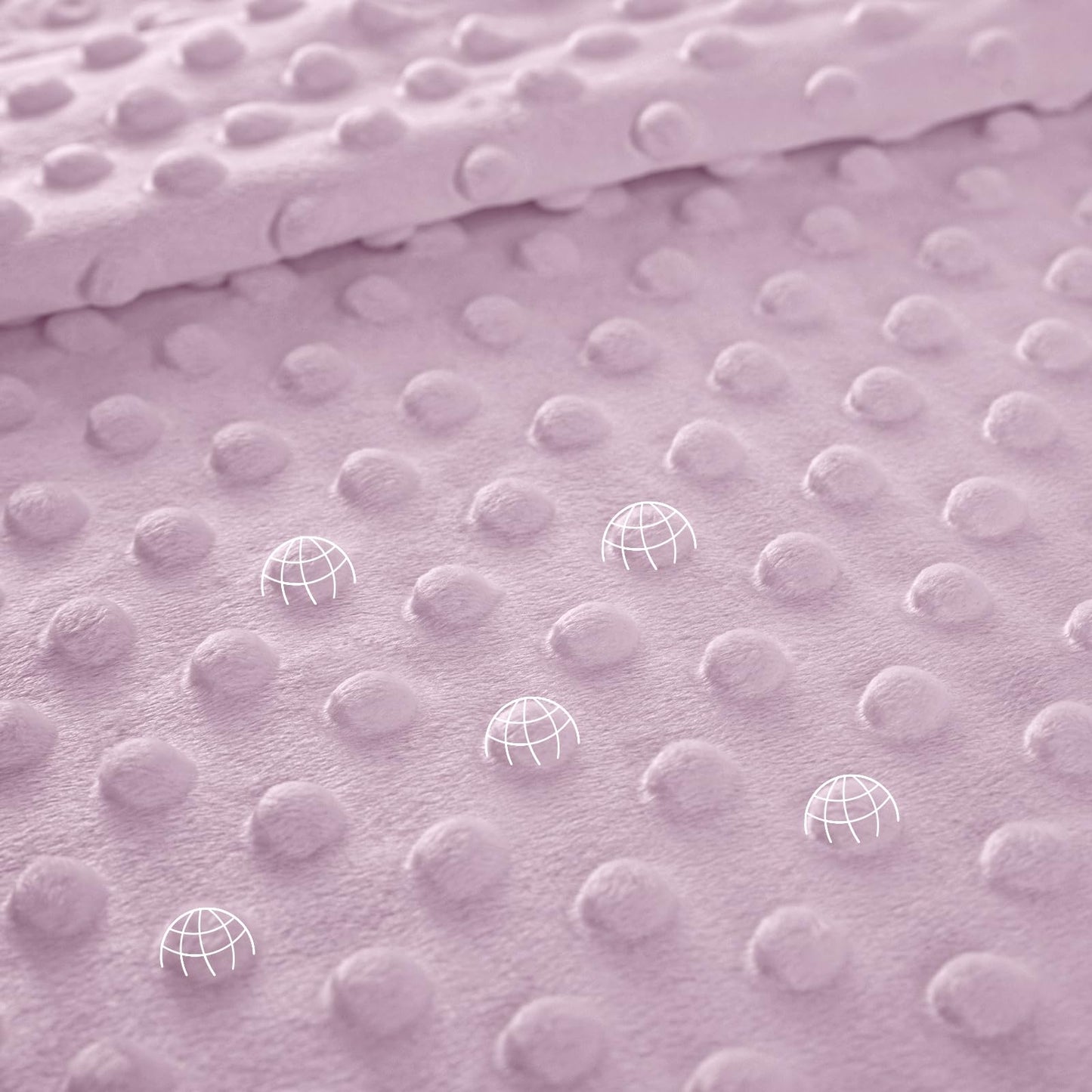 CIVARUA KIDS Baby Blankets for Girls Soft Plush Nursery Minky Blanket Neutral with Print Pink Forest Elephant and Cozy Raised Dotted Fleece Backing, 30 x 40 Inch Double Layer Bed Throws