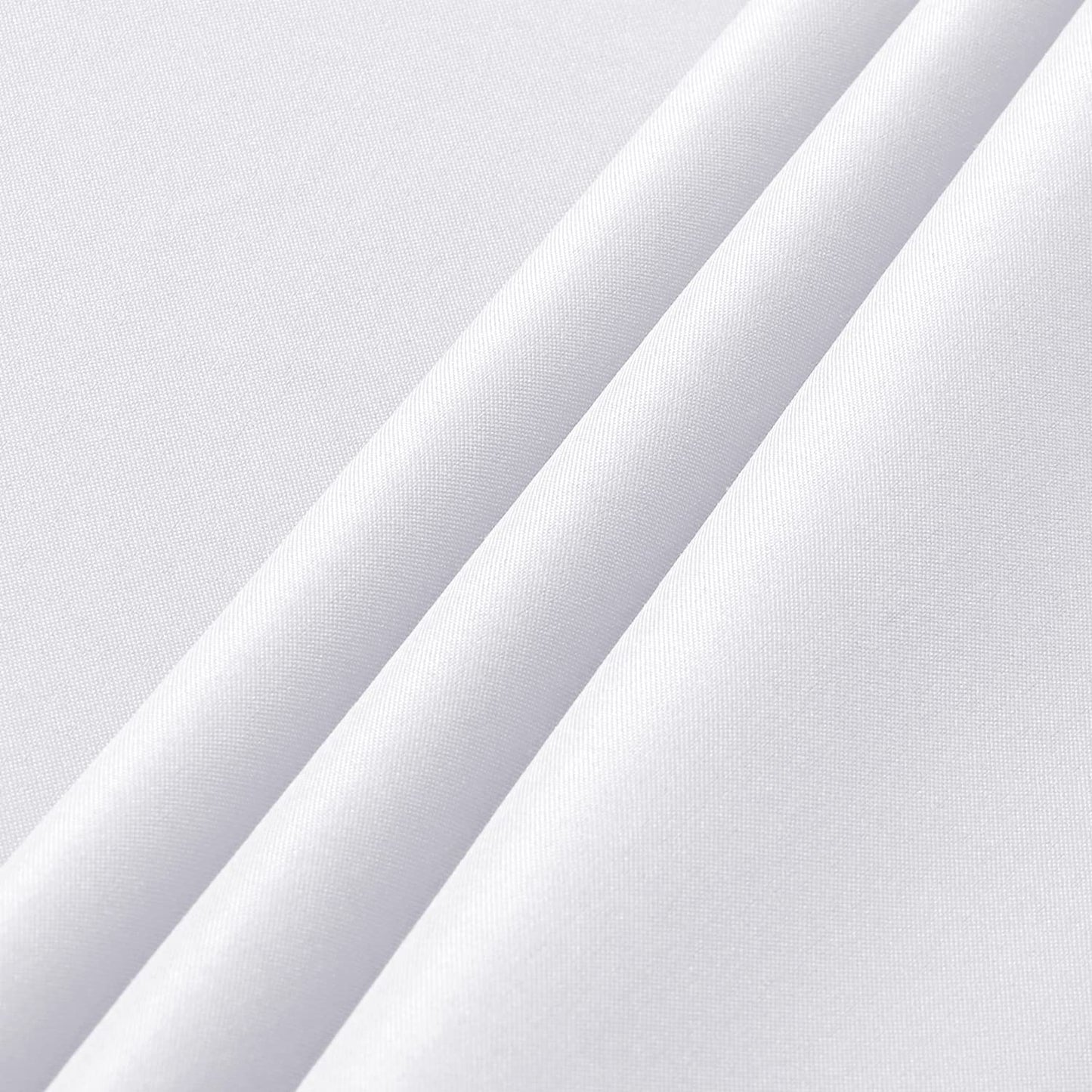 sancua 2 Pack Round Tablecloth 60 Inch White (Fits 20-48 Inch Tables), Stain and Wrinkle Resistant Table Cloth - Washable Polyester Table Cover for Dining Tables, Buffet Parties and Camping