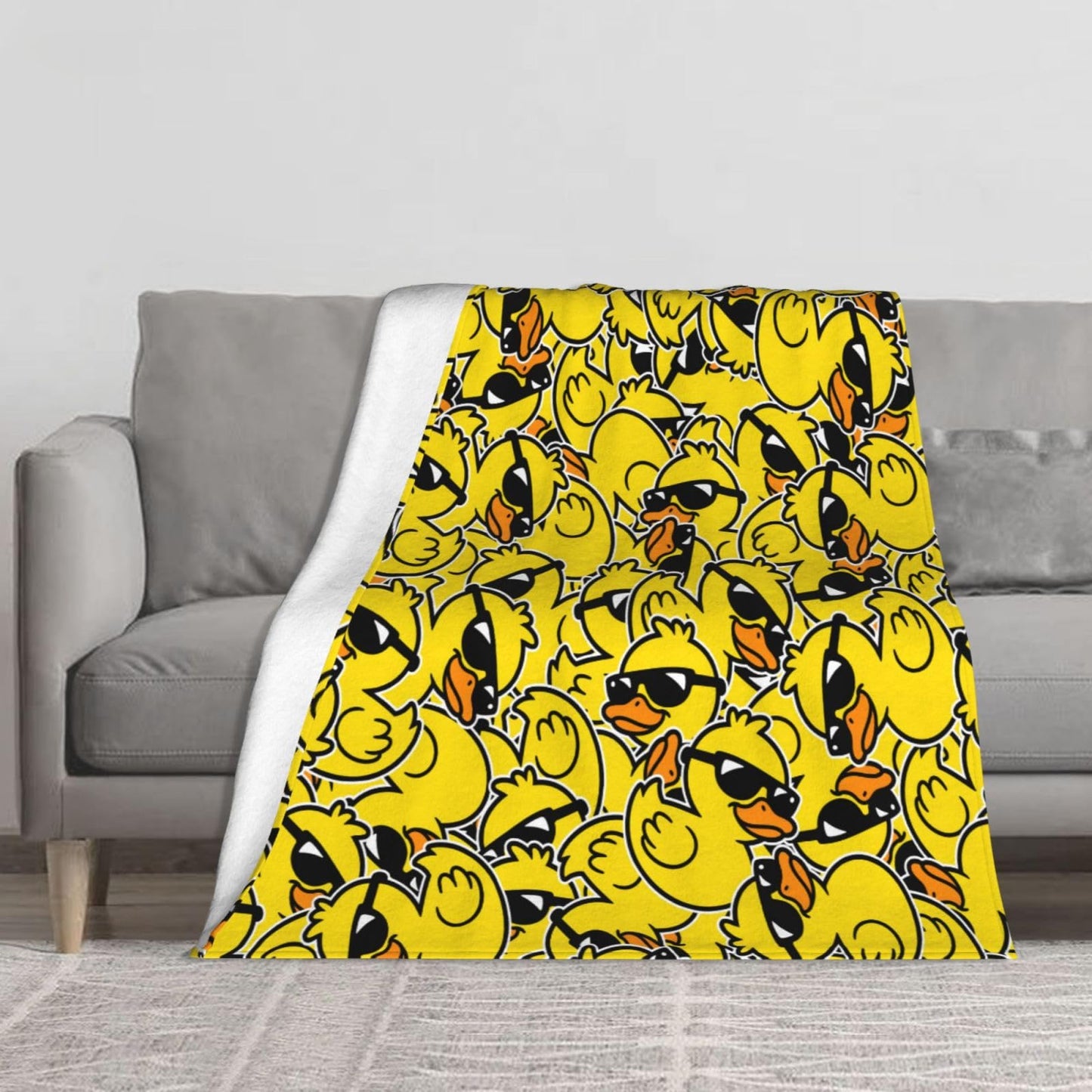 Duck Soft Blanket All Season Fuzzy Throw Warm Lightweight Blanket Fleece Throws Flannel Blankets for Bed Sofa Couch Travel Home Living Room Decor 80"X60"