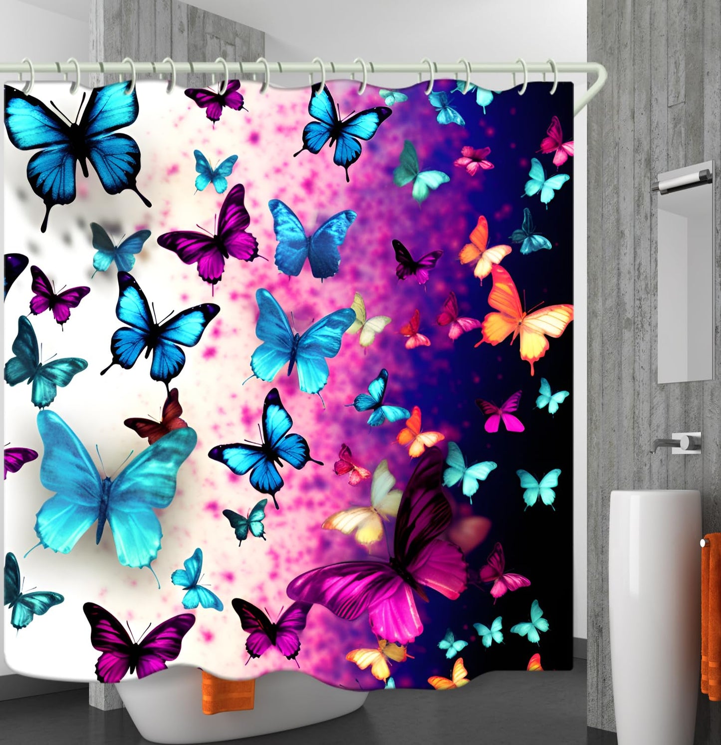 WODEJIAFANG Polyester Bath Blind Set Hooks & Liners in Bath Room Shower Curtains Sets for Bathroom Accessories,African Girls 3D Printed Beautiful Wide Fabric Toilet Curtain for Bathtub 72X72 inches