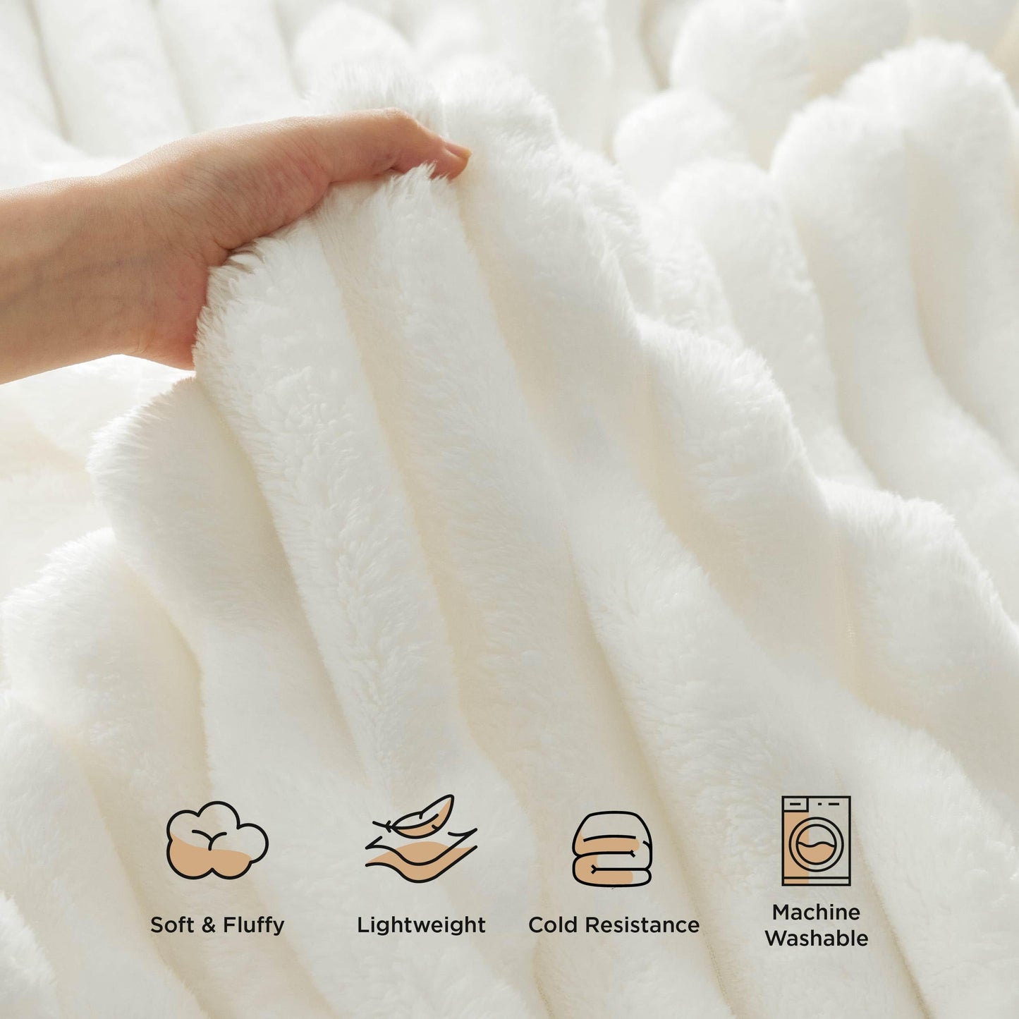 Bedsure White Throw Blanket for Couch, White, 50x60 Inches