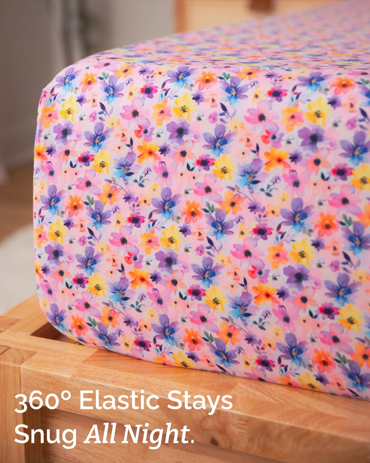 Floral Sheets - Pink Flower Bed Sheet Set - 1 Flat, 1 Fitted & 2 Pillowcases w/ Deep Pockets - Comfy, Cozy, Wrinkle & Fade Free - Boho Botanical Bedding - Soft, Breathable and Cooling - King Size Set