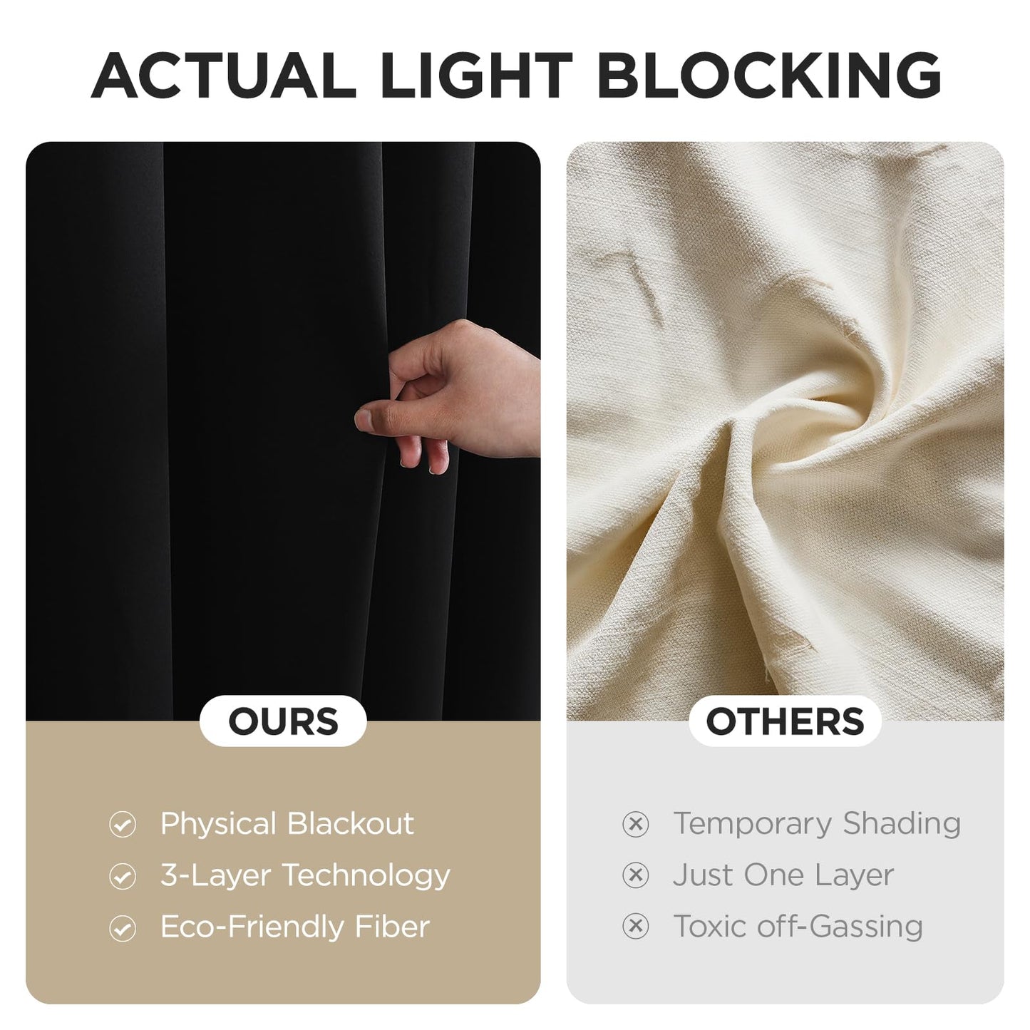 Joydeco Blackout Patio Sliding Door Curtains 84 Inches Long, Grommet Privacy Room Divider Curtains, Extra Wide Thermal Blackout Drapes for Bedroom Living Room (Black, 100Wx84L, 1 Panel)