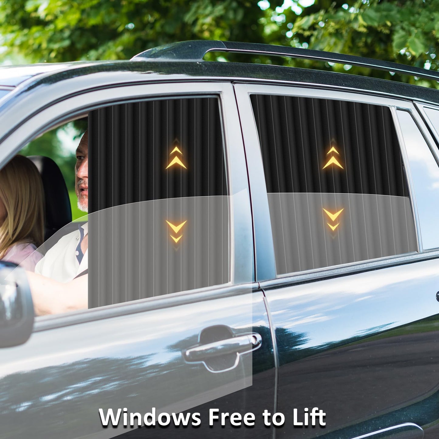ZATOOTO Car Side Window Sun Shades - Privacy Magnetic Black 2 Pcs Covers Blinds Curtains - Auto Accessories Sunshades Keeps Cooler Screen for Baby Sleeping