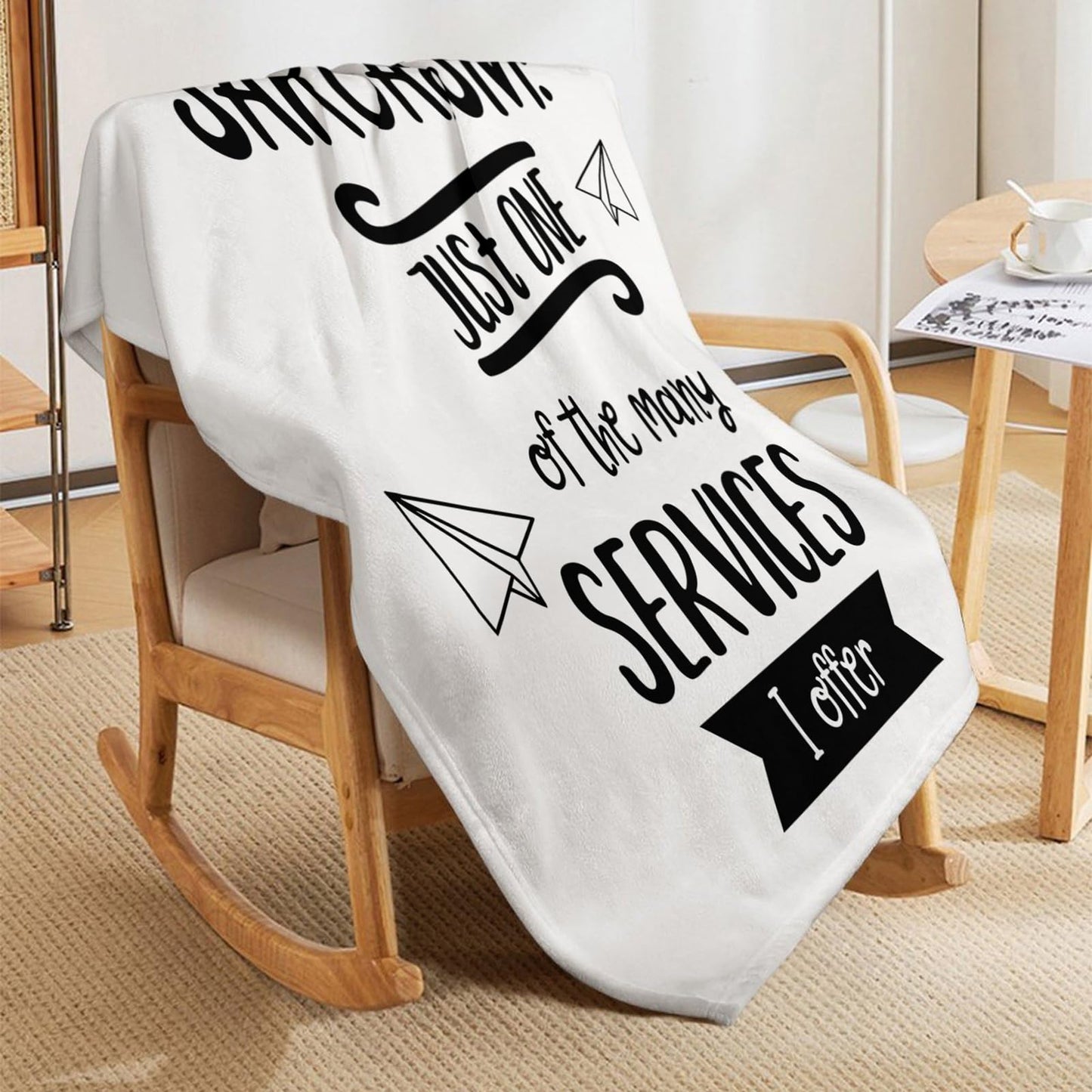 Throw Blanket 40x50 Inch,Funny Calligraphy Quote Cozy Soft Lightweight Fuzzy Flannel Blanket Suitable for Couch Bed Sofa Living Room in All Seasons